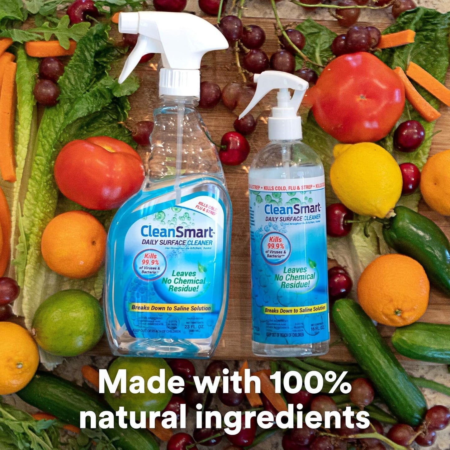 CleanSmart Daily Surface Cleaner and Pet-Safe Disinfectant, Kills 99.9% of Viruses, Bacteria, 23