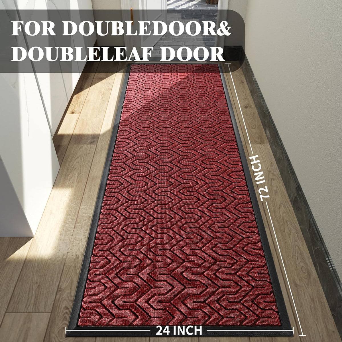 Yimobra 72x24 Indoor Outdoor Runner Rug, Heavy-Duty Waterproof Entrance Mat for High Traffic Areas