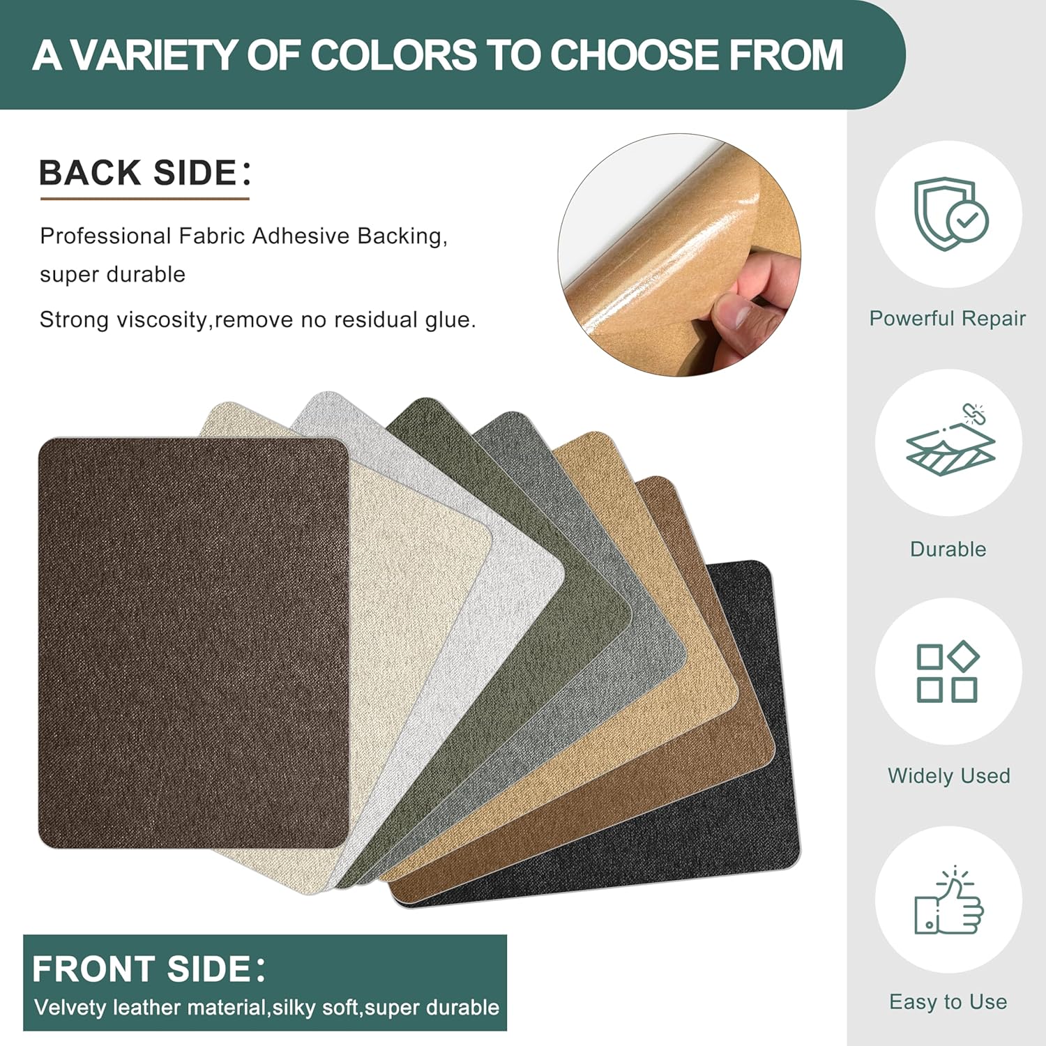 Azobur Couch Patch Repair Fabric,Microfiber Fabric, Self-Adhesive, for Sofa Repair and Upholstery
