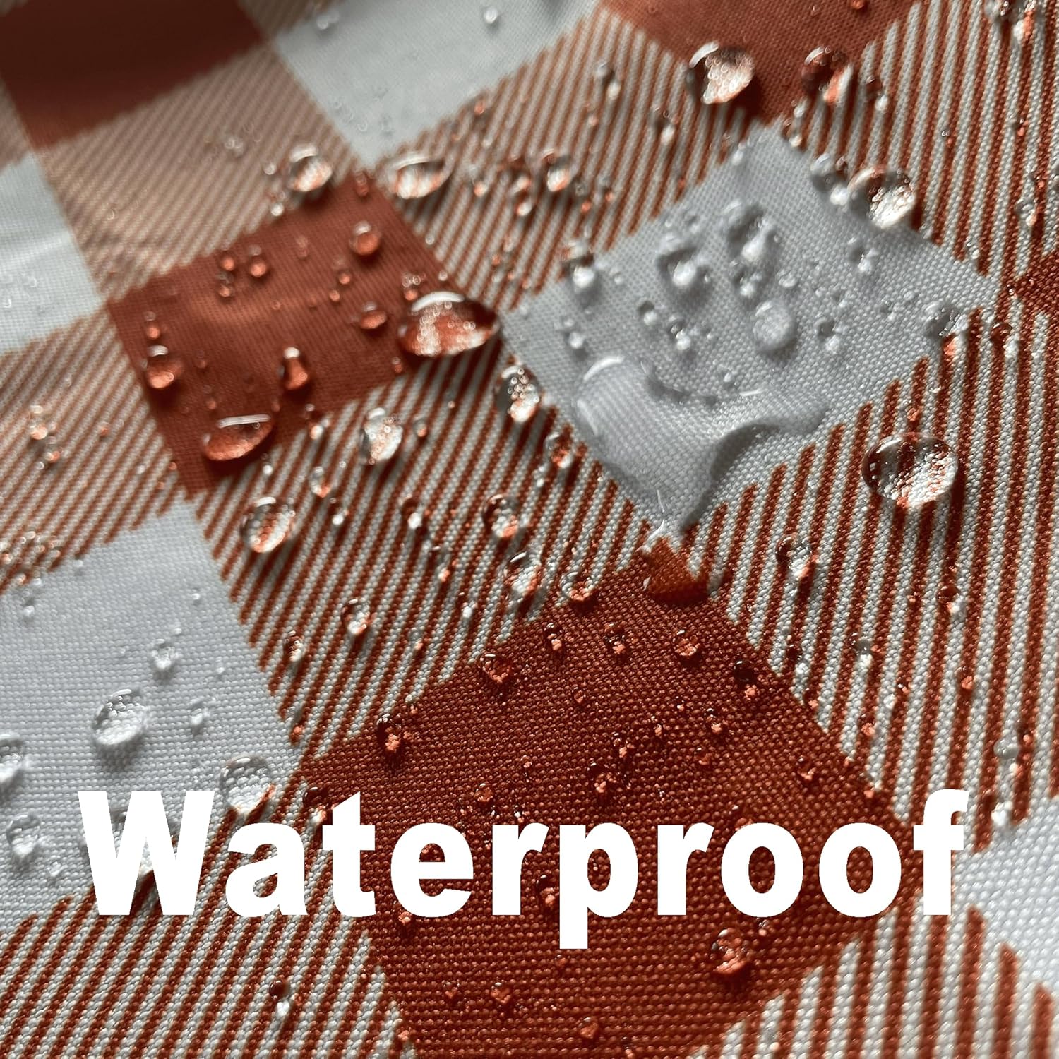 Classic Gingham Plaid Tablecloth Fabric - Rectangular 58x102 Inch Water Resistant Checked Table
