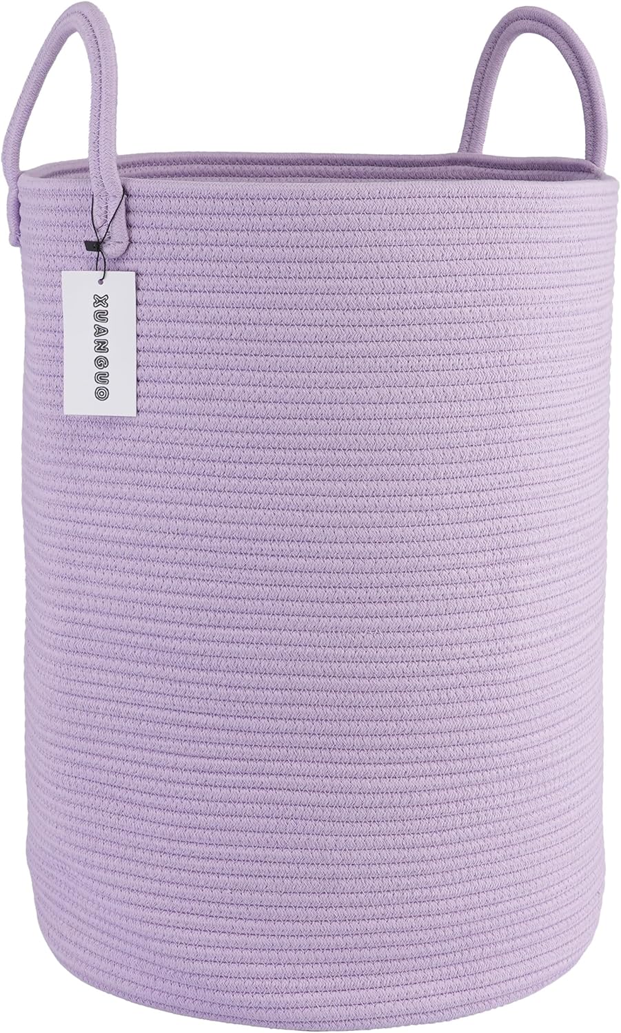 Cotton Rope Laundry Basket Hamper for Clothes Woven Storage Basket for Living Room Bedroom Boho