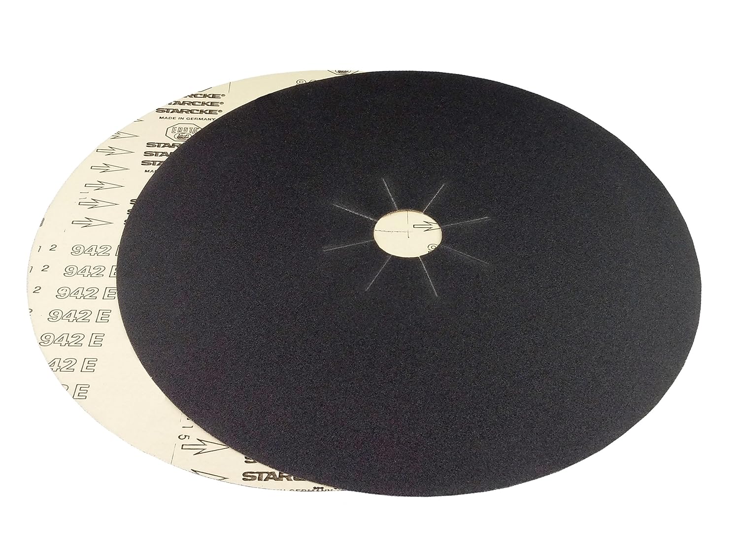 Starcke 16'' x 2'' Silicon Carbide Slotted Edger Floor Sanding Discs (10 Pack, 120 Grit)