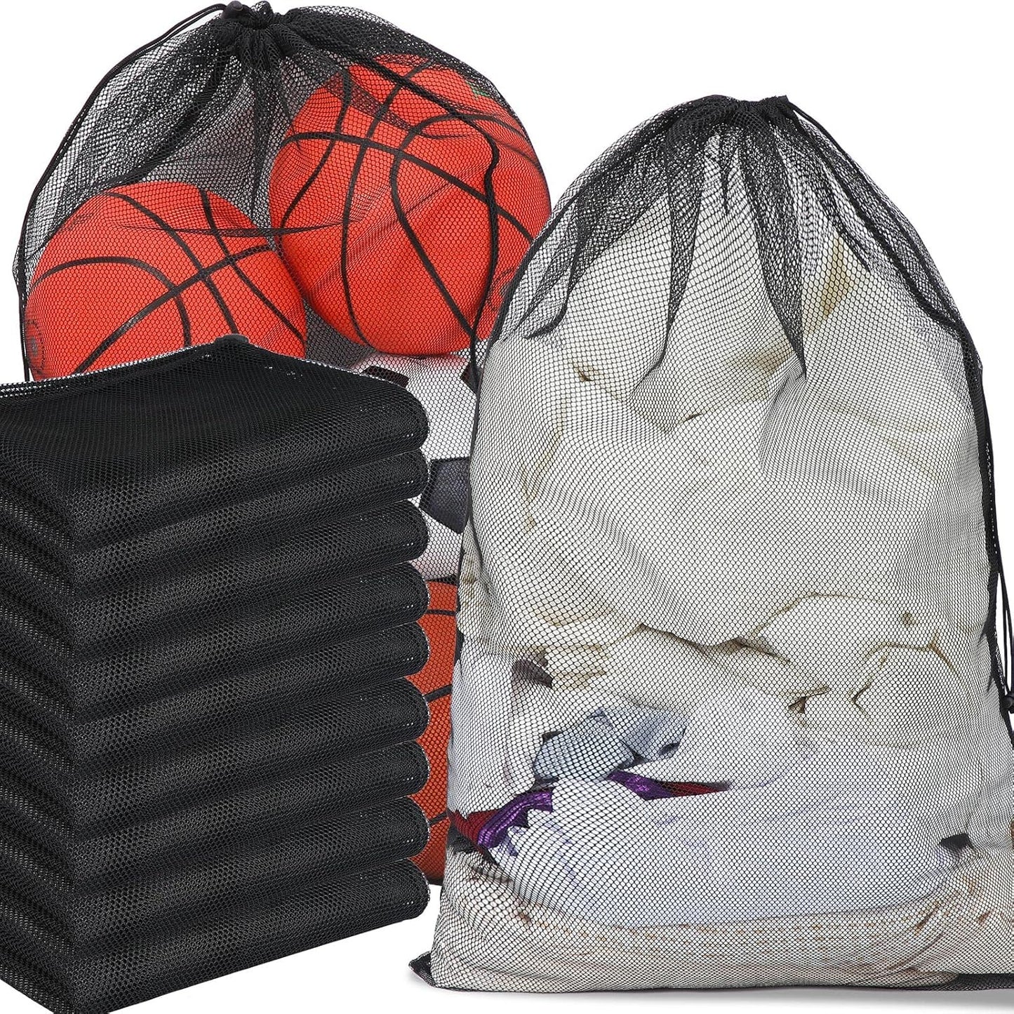 Berlune 30 Pack 24 x 36 Inches Large Mesh Bags for Laundry, Wash bags, Sturdy Mesh Material Closed