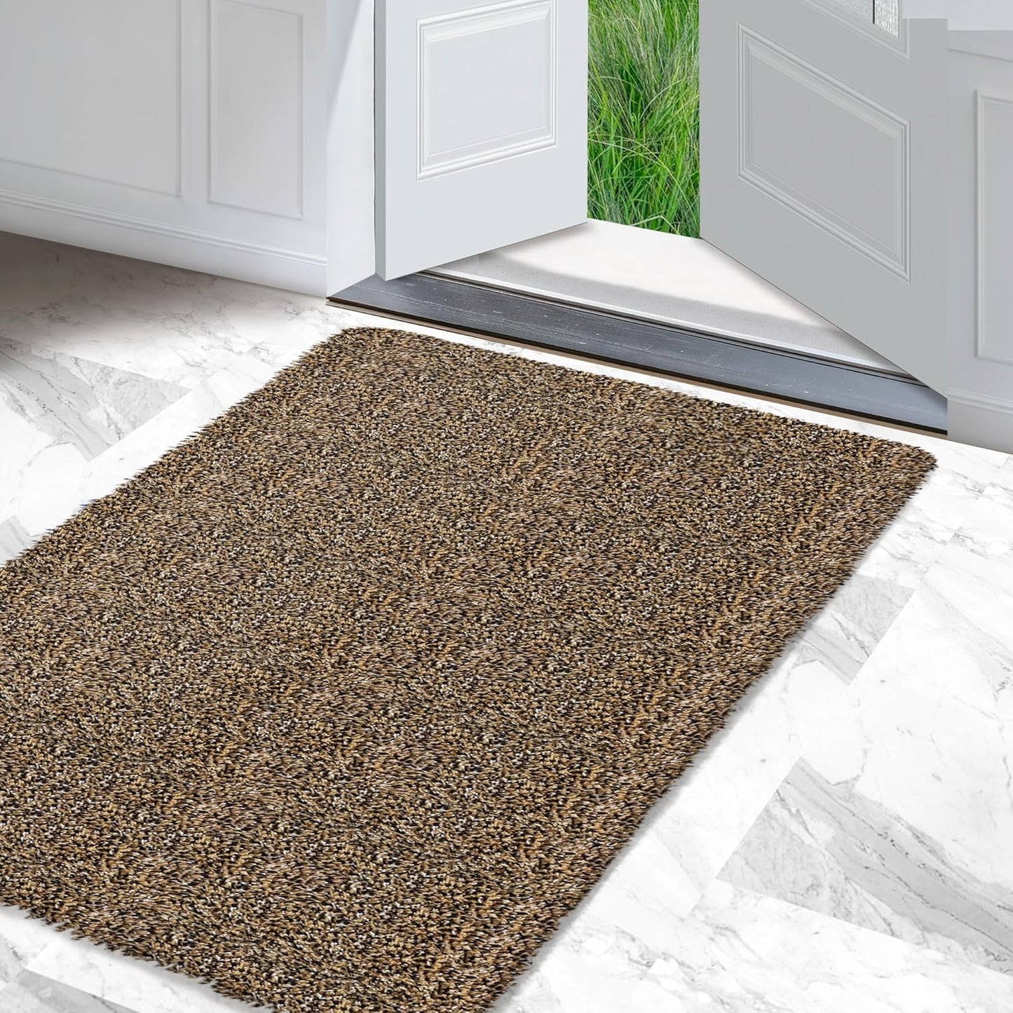 Premium Microfiber Indoor Door Mat – 36"x60" Washable Entry Mat, Non-Slip, Waterproof Backing