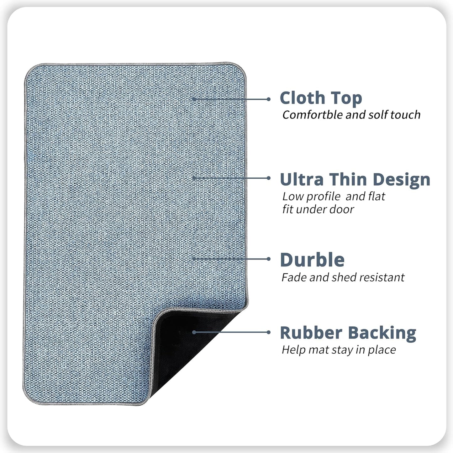 Bathroom Rugs Set 2 Pieces,Thin Bathroom Mats,Toilet Rugs,Quick Dry,Non-Slip,Machine Washable,Low