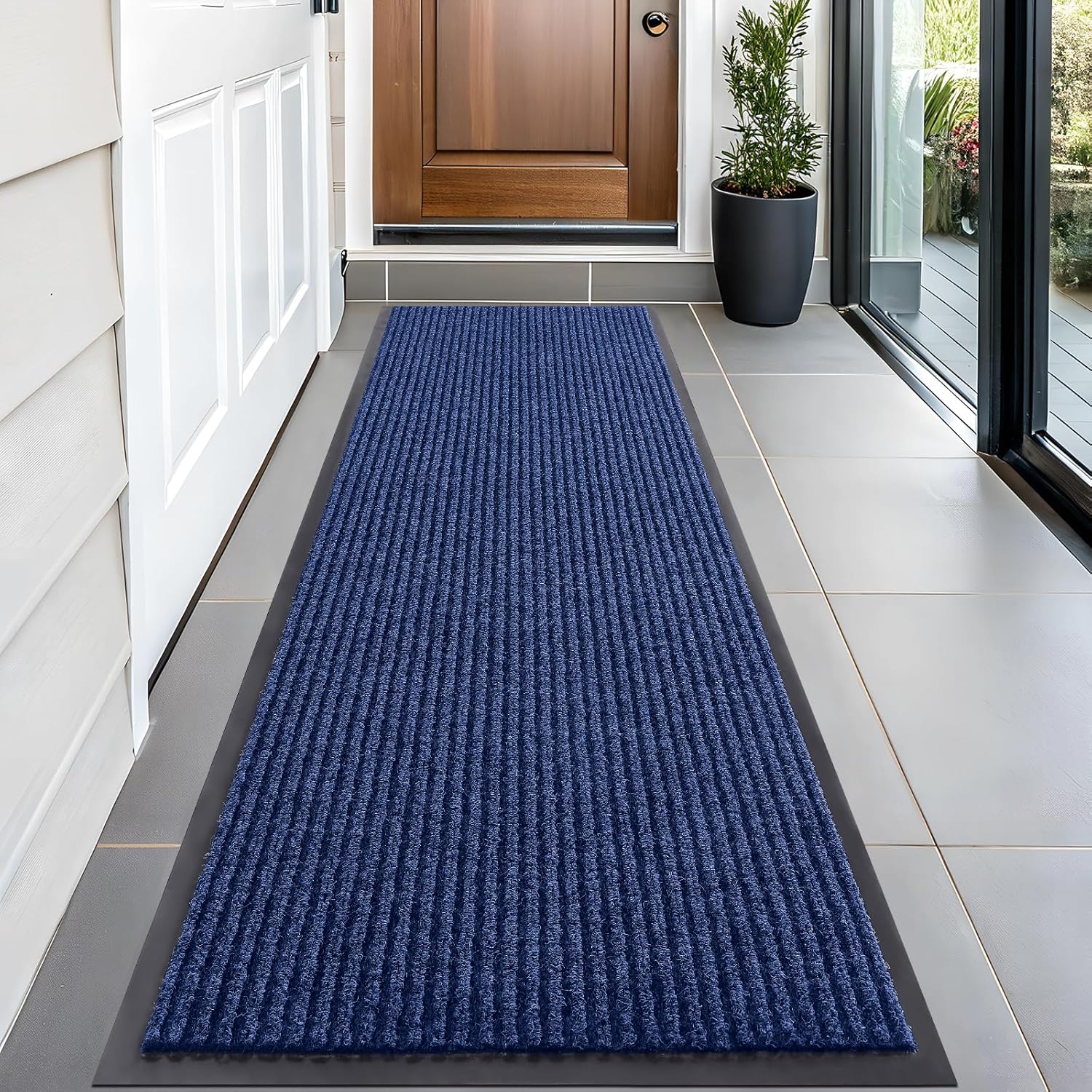 OLANLY Front Door Mat Indoor Outdoor Entrance, Waterproof Heavy Duty Doormat, Fade Resistant, Low
