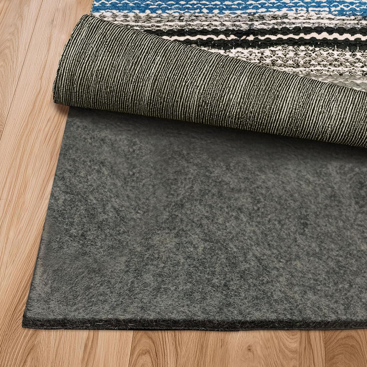 Nevlers 6x9 Rug Pad Non Slip – 1/4" Thick Felt TPO Dual-Layer Grip Mat | Anti Skid Rug Gripper for