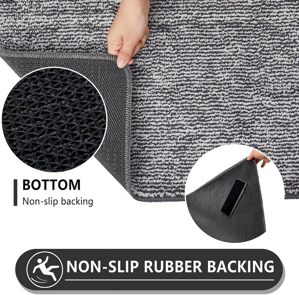 REFETONE Indoor Doormat, Front Door Mat 20"x32" Absorbent Rubber Backing Non Slip Back Door Mats