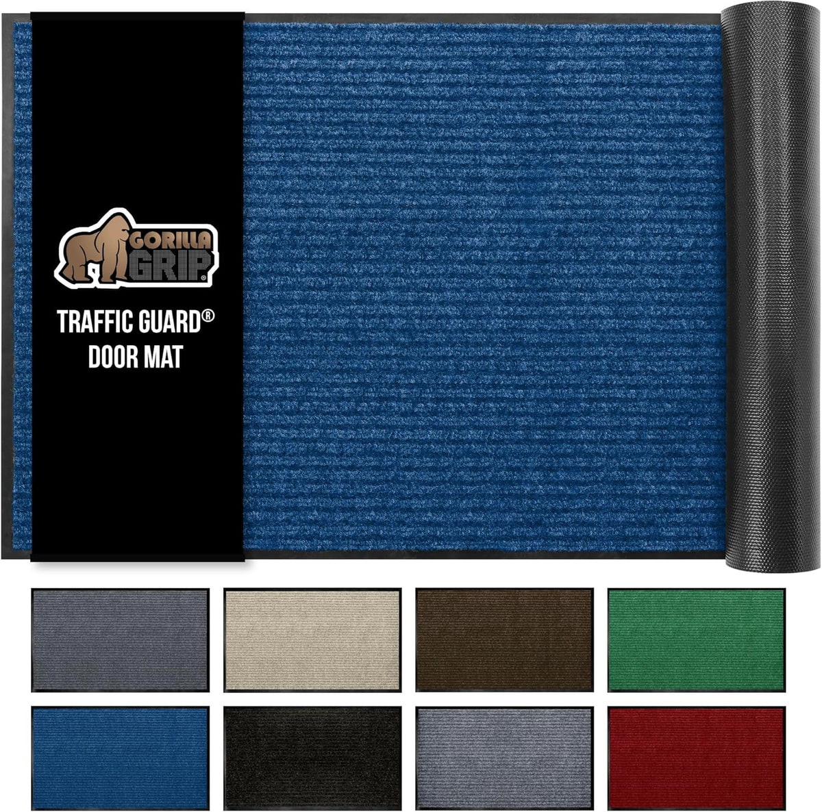 GORILLA GRIP Traffic Guard Door Mat, 72x48, Heavy Duty Welcome Mats, Commercial Office Space
