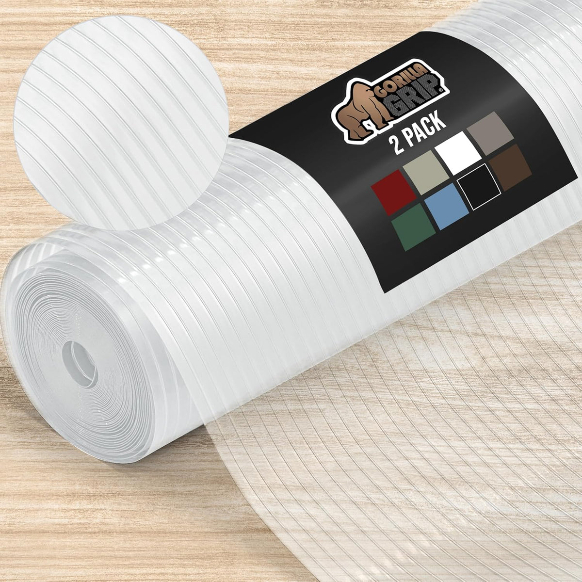 GORILLA GRIP DuraGuard Shelf Liner, Pack of 2 12x20, Non-Adhesive Cabinet Liners for Kitchen