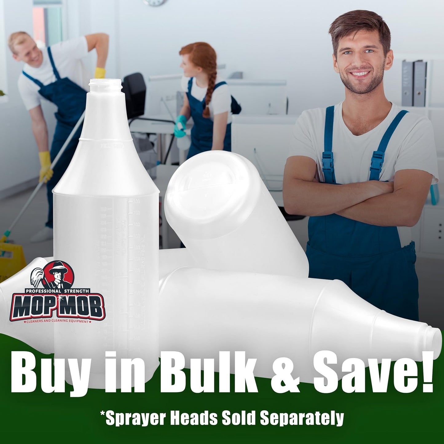 Commercial-Grade Chemical Resistant 32 oz Bottles ONLY 4 Pack Embossed Scale For – view 4