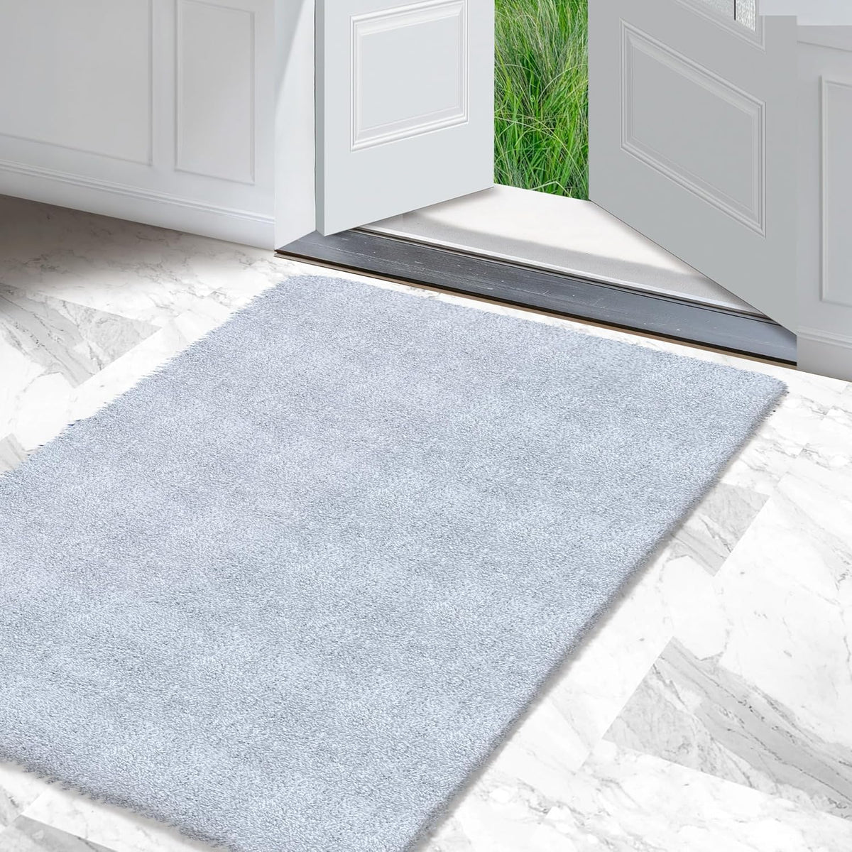 Premium Microfiber Indoor Door Mat – 36"x60" Washable Entry Mat, Non-Slip, Waterproof Backing