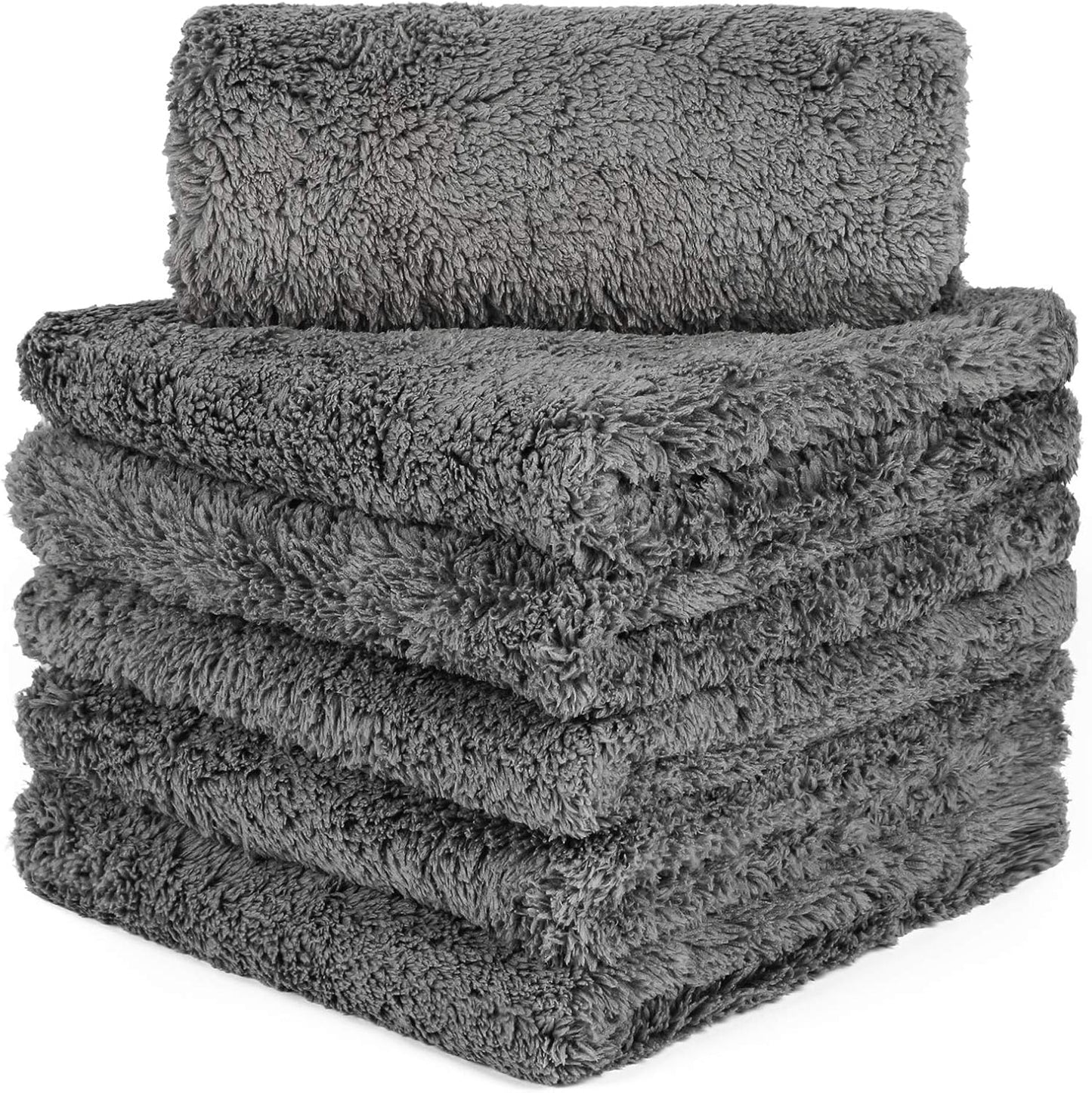 CARCAREZ Microfiber Towels for Cars, Car Drying Wash Detailing Towel with Plush Edgeless Microfiber
