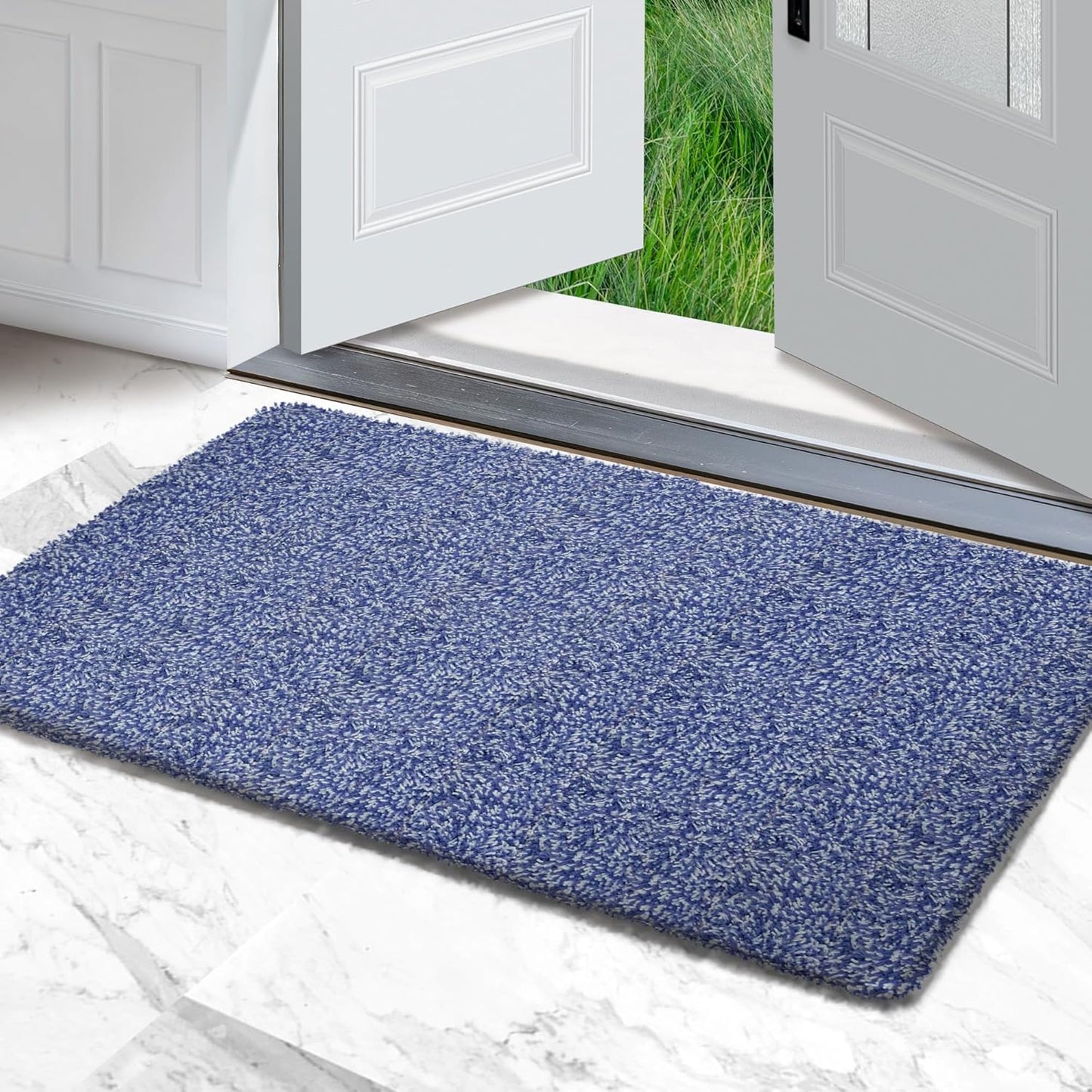 Premium Microfiber Indoor Door Mat – 32"x48" Washable Entry Mat, Non-Slip, Waterproof Backing
