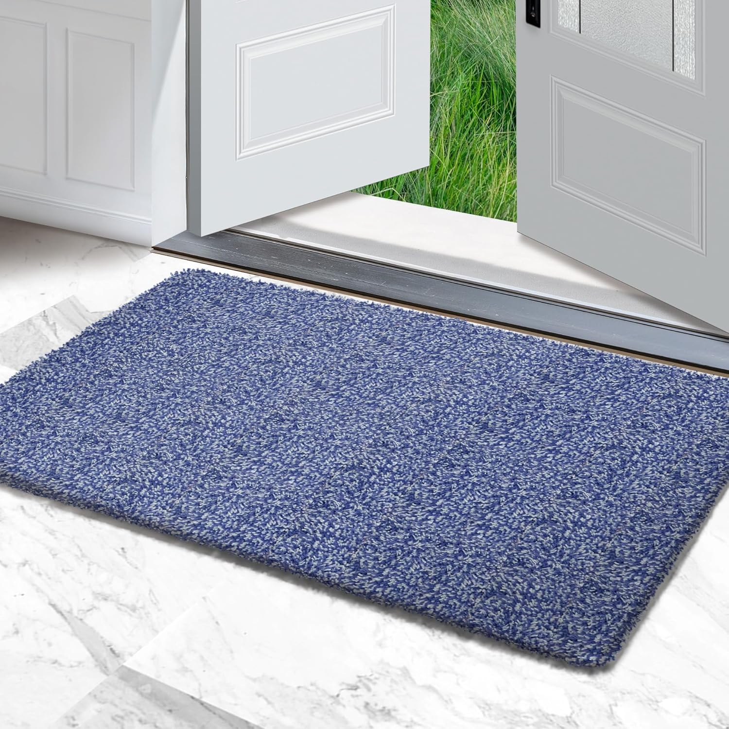 Premium Microfiber Indoor Door Mat – 32"x48" Washable Entry Mat, Non-Slip, Waterproof Backing