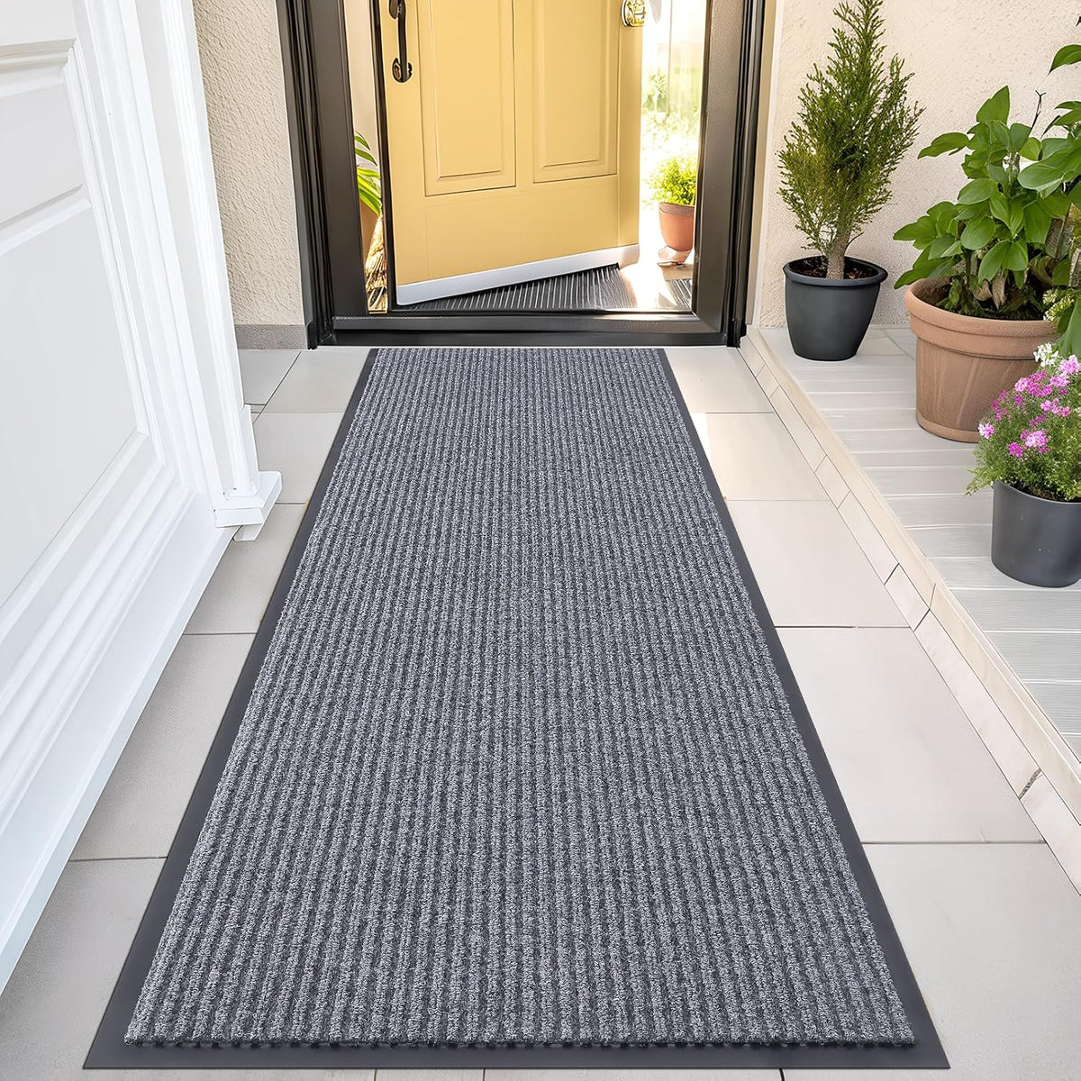 OLANLY Front Door Mat Indoor Outdoor Entrance, Waterproof Heavy Duty Doormat, Fade Resistant, Low