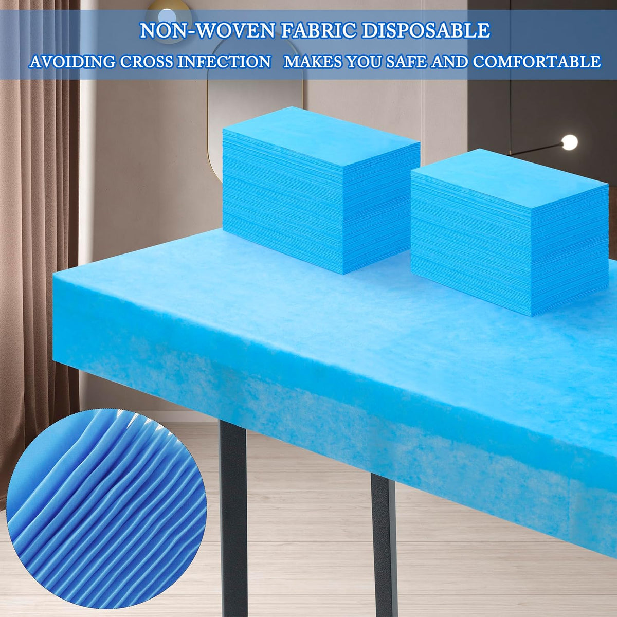 50 Pcs Disposable Bed Sheets 31" x 71" Massage Table Sheets Non Woven Fabric SPA Bed Cover