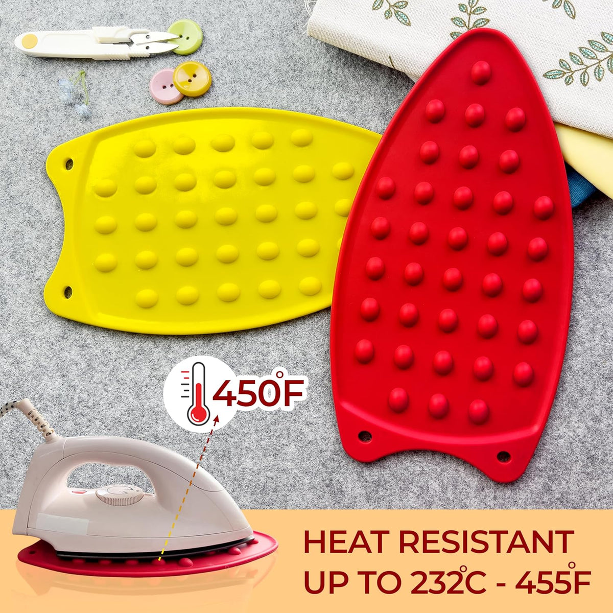 Savina Silicone Rest Pad for Ironing Board(2 Pack). Heat Resistant Pad, Thicker Version. Perfect
