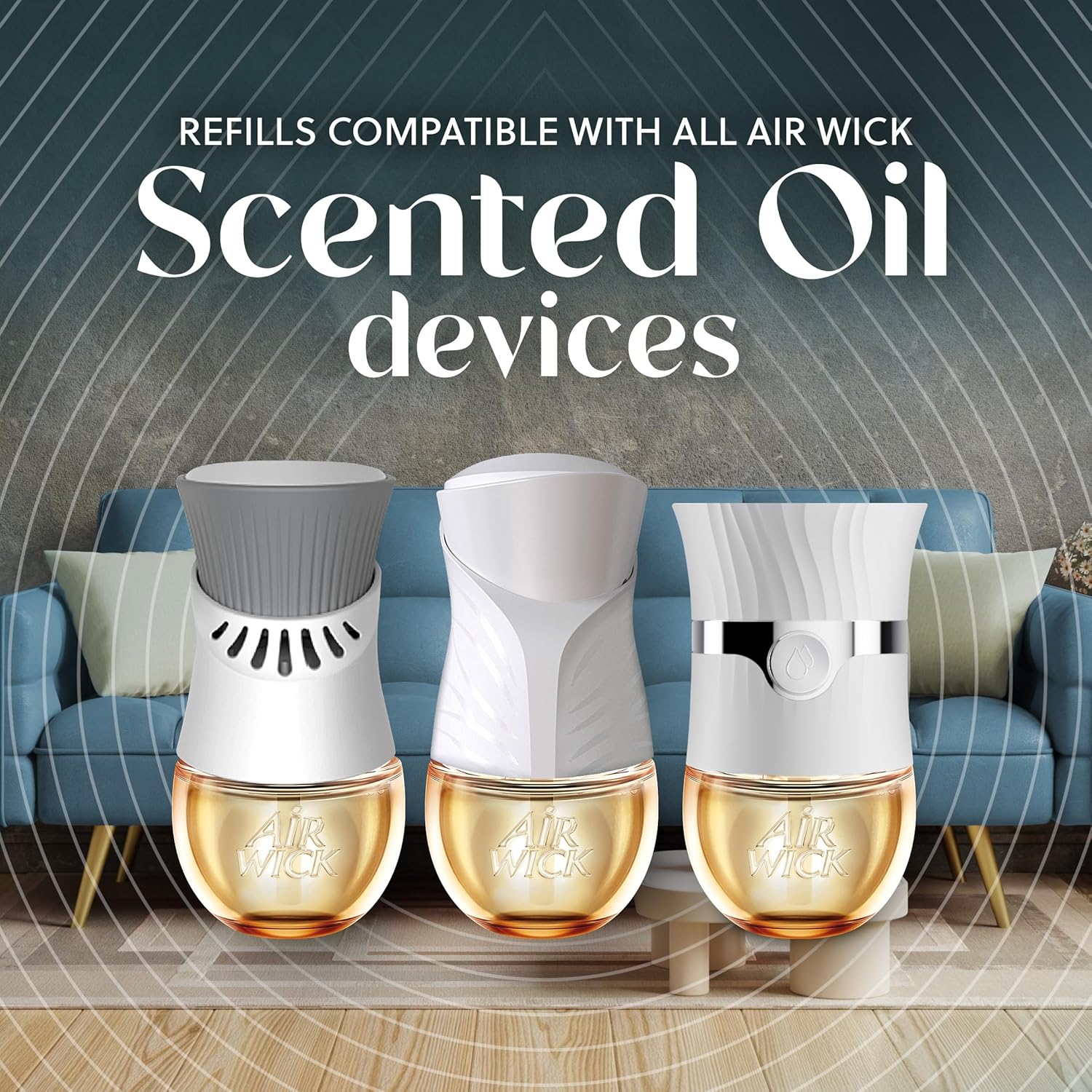 Air Wick Plug In Advanced Scented Oil,Glistening Snow + Frosted Mint,Air Fresheners for Home Long