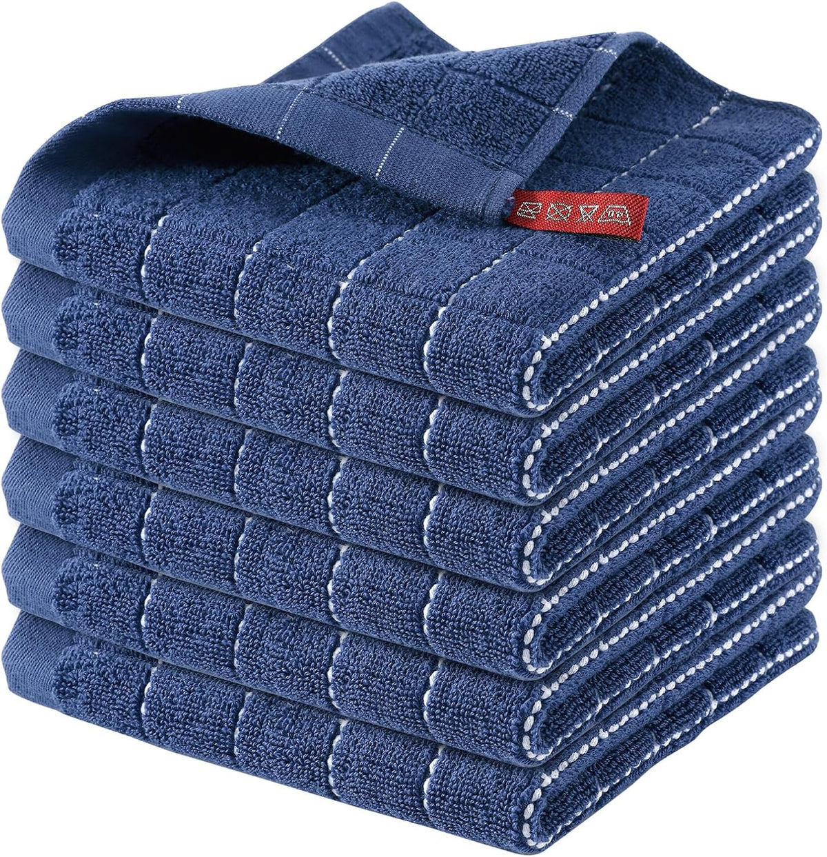 Homaxy 100% Cotton Terry Kitchen Dish Cloths, Ultra Soft and Absorbent Dish Towels for Kitchen