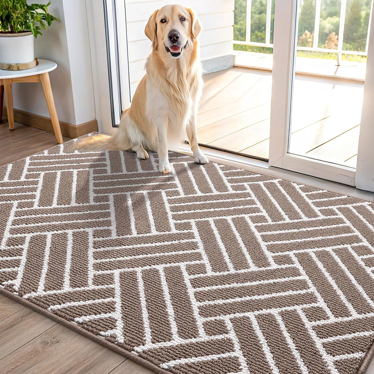 OLANLY Indoor Door Mat, 48x32 Inch, Dirt Resistant and Absorbent, Non-Slip Rubber Backing Floor