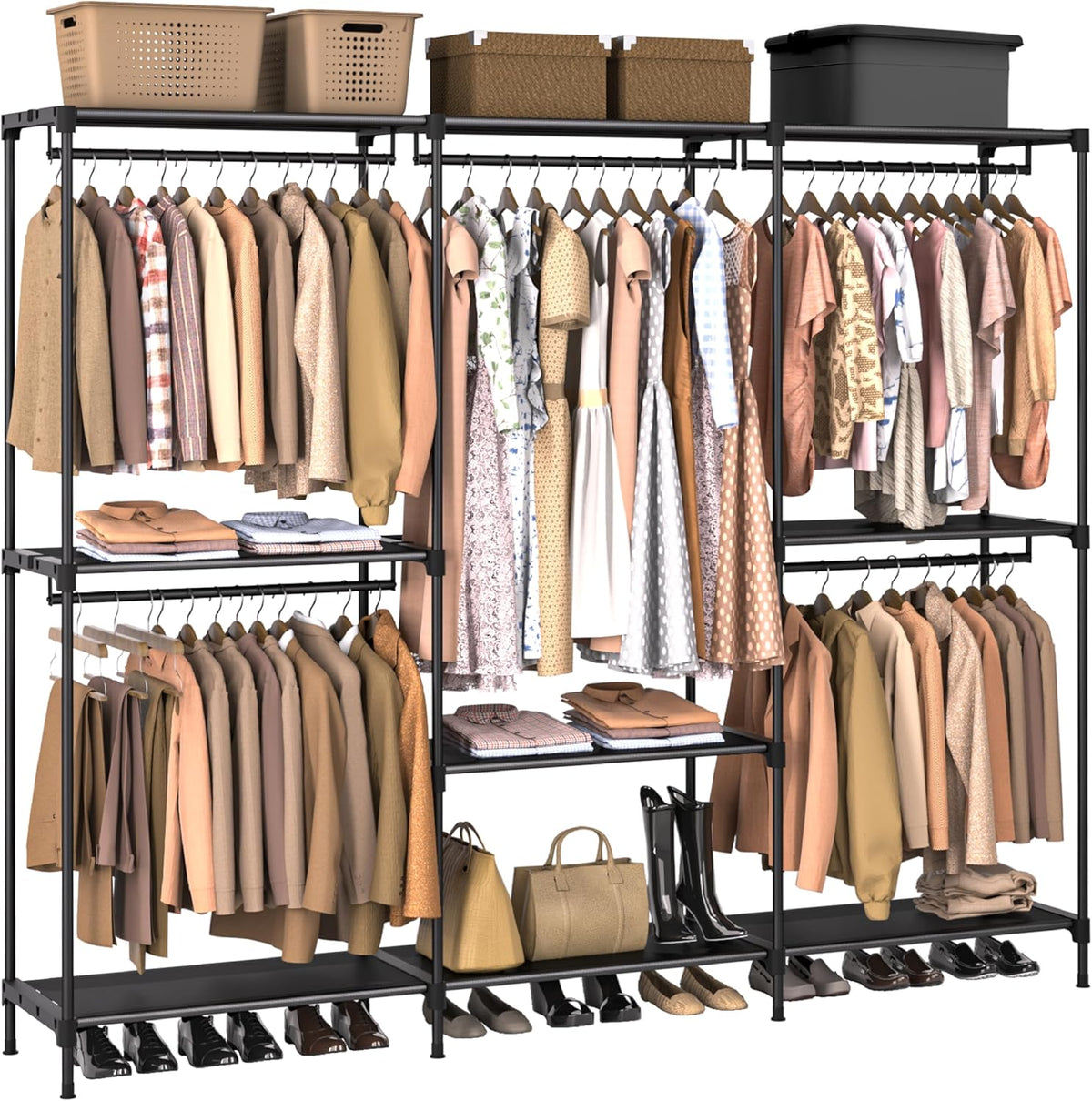 Clothes Rack, Portable Closet, 80.7 Inch Extra Large Capacity Wardrobe Closet, Clothes Storage