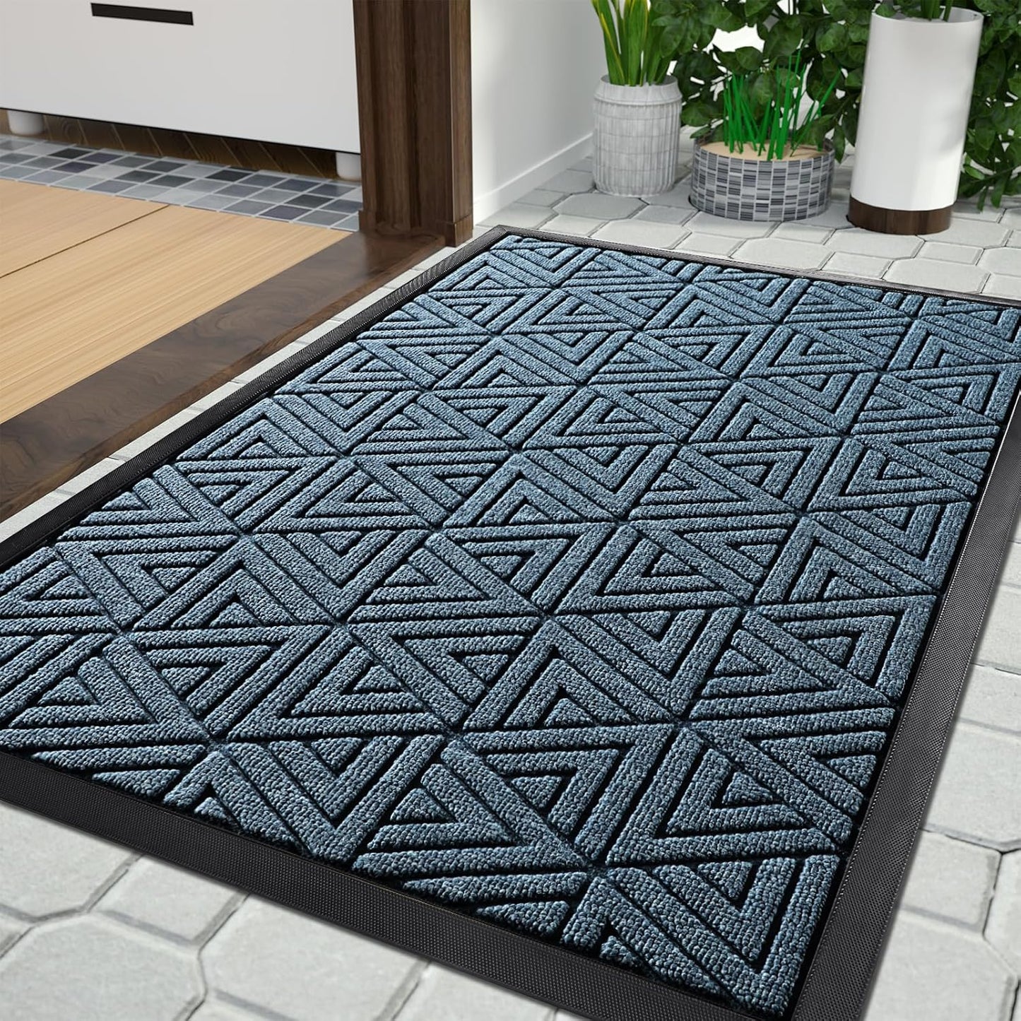 Yimobra Large Door Mat 36x24, All-Weather Waterproof Non-Slip Welcome Matt Outdoor, Heavy Duty Non
