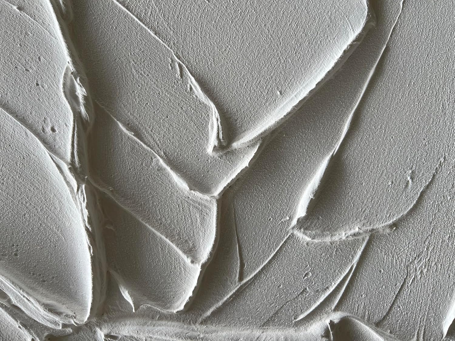 NANKAI Hand-Painted Thick Texture White Minimalist Oil Painting 24x48 Inches Contemporary Abstract