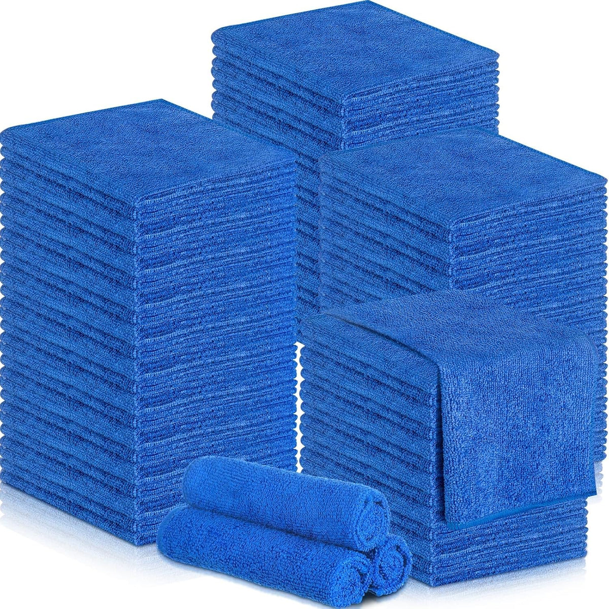 200 Pieces Microfiber Cleaning Cloths Bulk Absorbent Microfiber Towels Reusable Lint-Free Streak