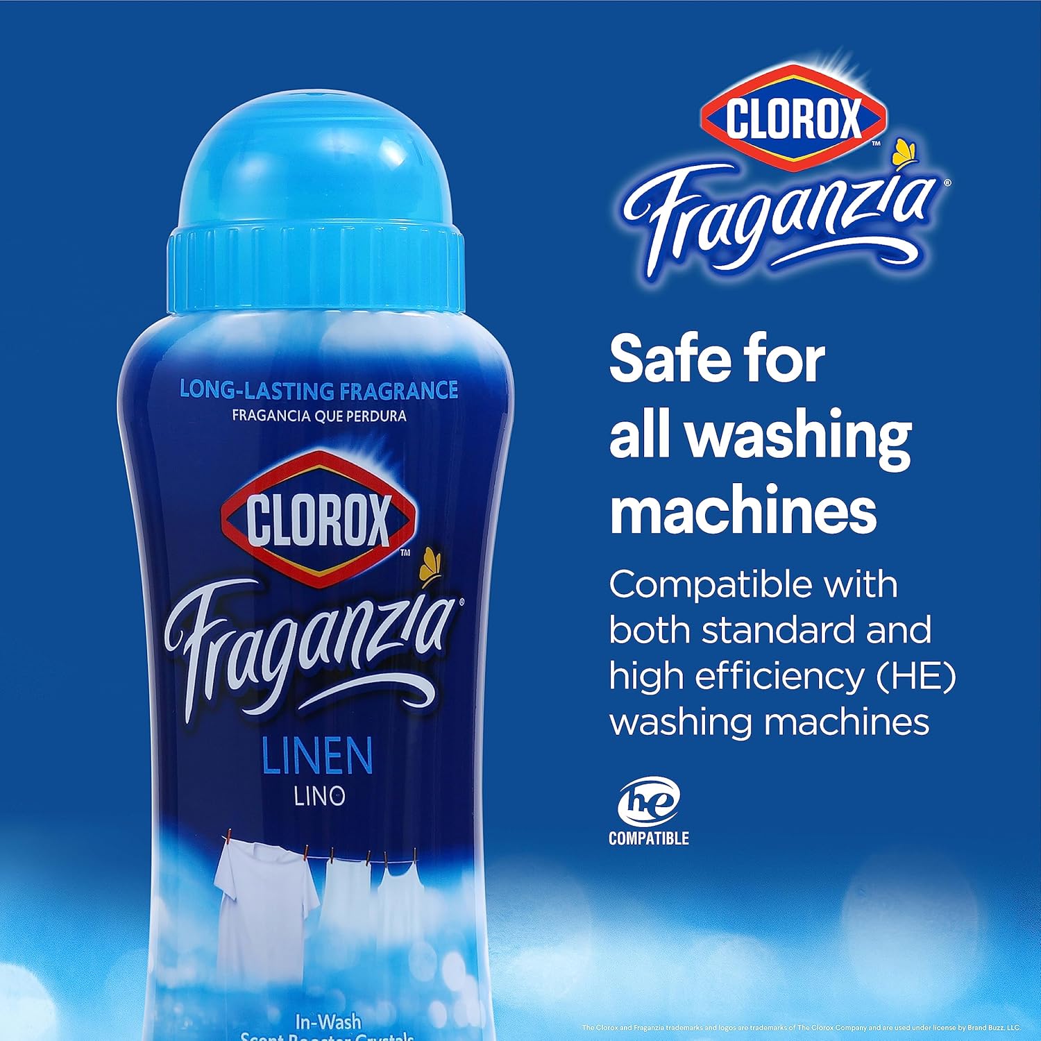 Clorox Fraganzia Laundry Scent Booster Crystals in Linen Scent - Scented In-Wash Freshener Beads