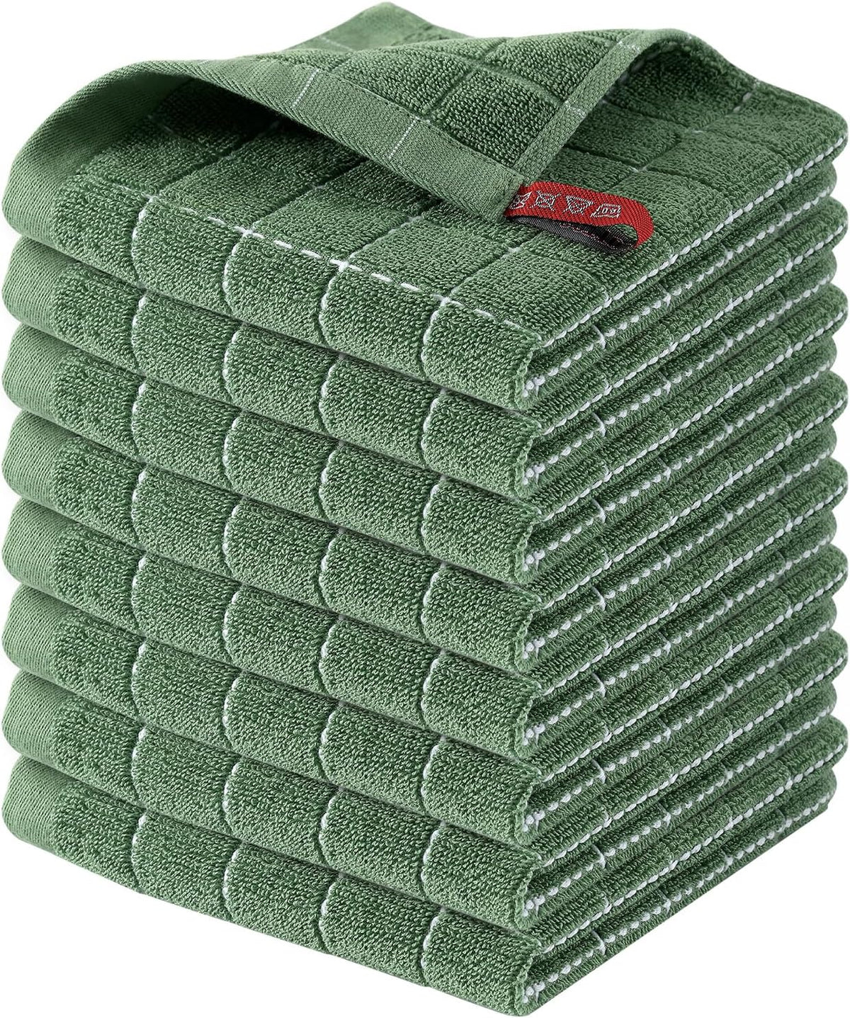 Homaxy 100% Cotton Terry Kitchen Dish Cloths, Ultra Soft and Absorbent Dish Towels for Kitchen