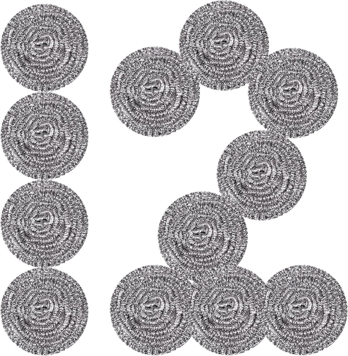 Stainless Steel Scrubber Scrubbing Scouring Pad Sponges Clean Pot Pan and Steel Wool for Kitchen