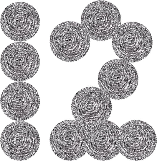 Stainless Steel Scrubber Scrubbing Scouring Pad Sponges Clean Pot Pan and Steel Wool for Kitchen