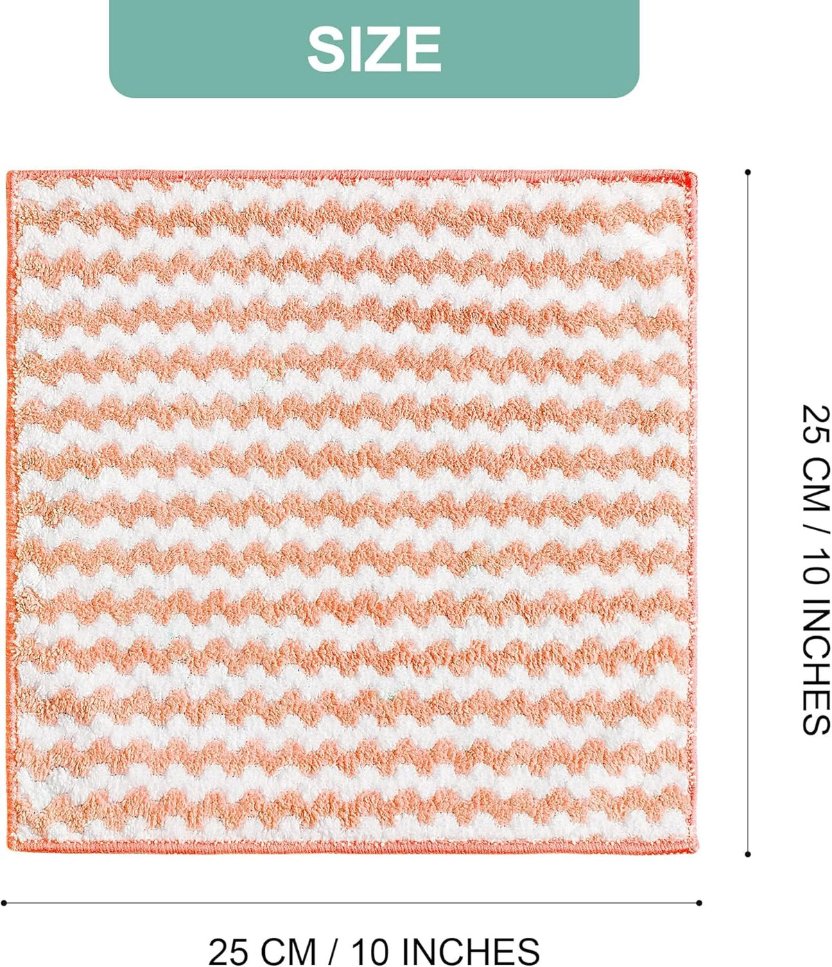 JOYMOOP Microfiber Cleaning Cloth, 5 PCS Kitchen Towels(10" x 10"), Absorbent Streak Free Lint