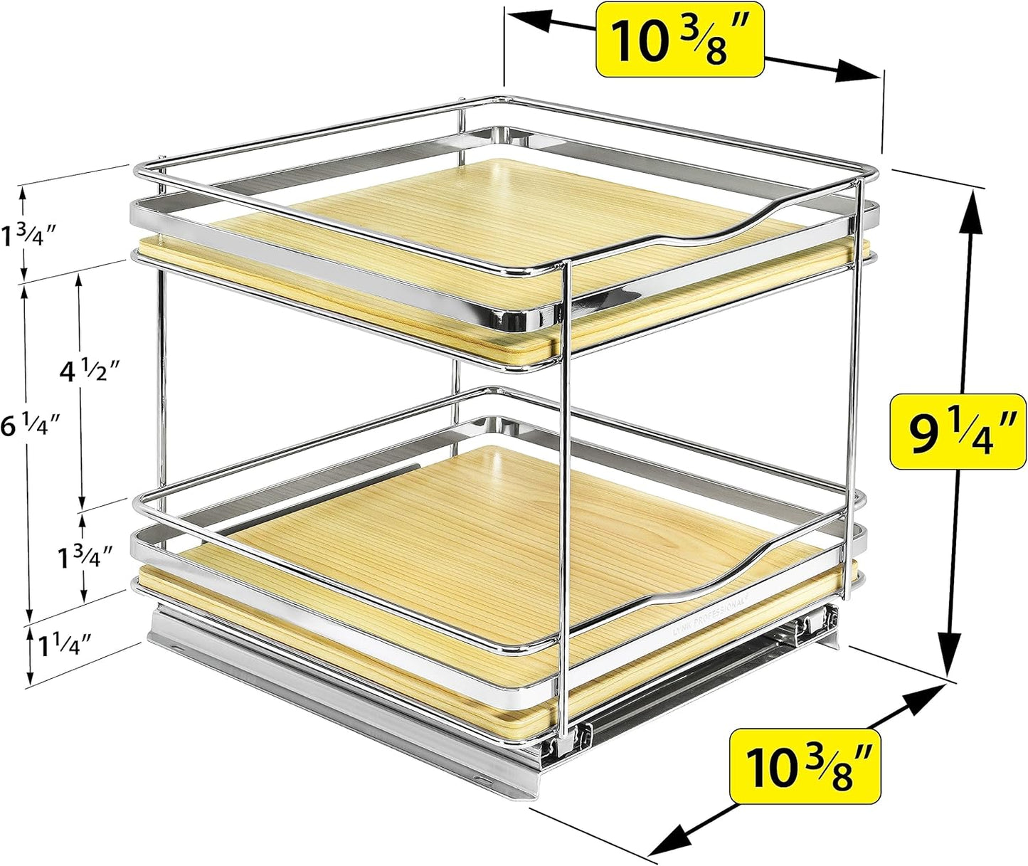 LYNK PROFESSIONAL® Élite™ Pull Out Spice Rack Organizer for Inside Kitchen Cabinets - 10-1/4 inch