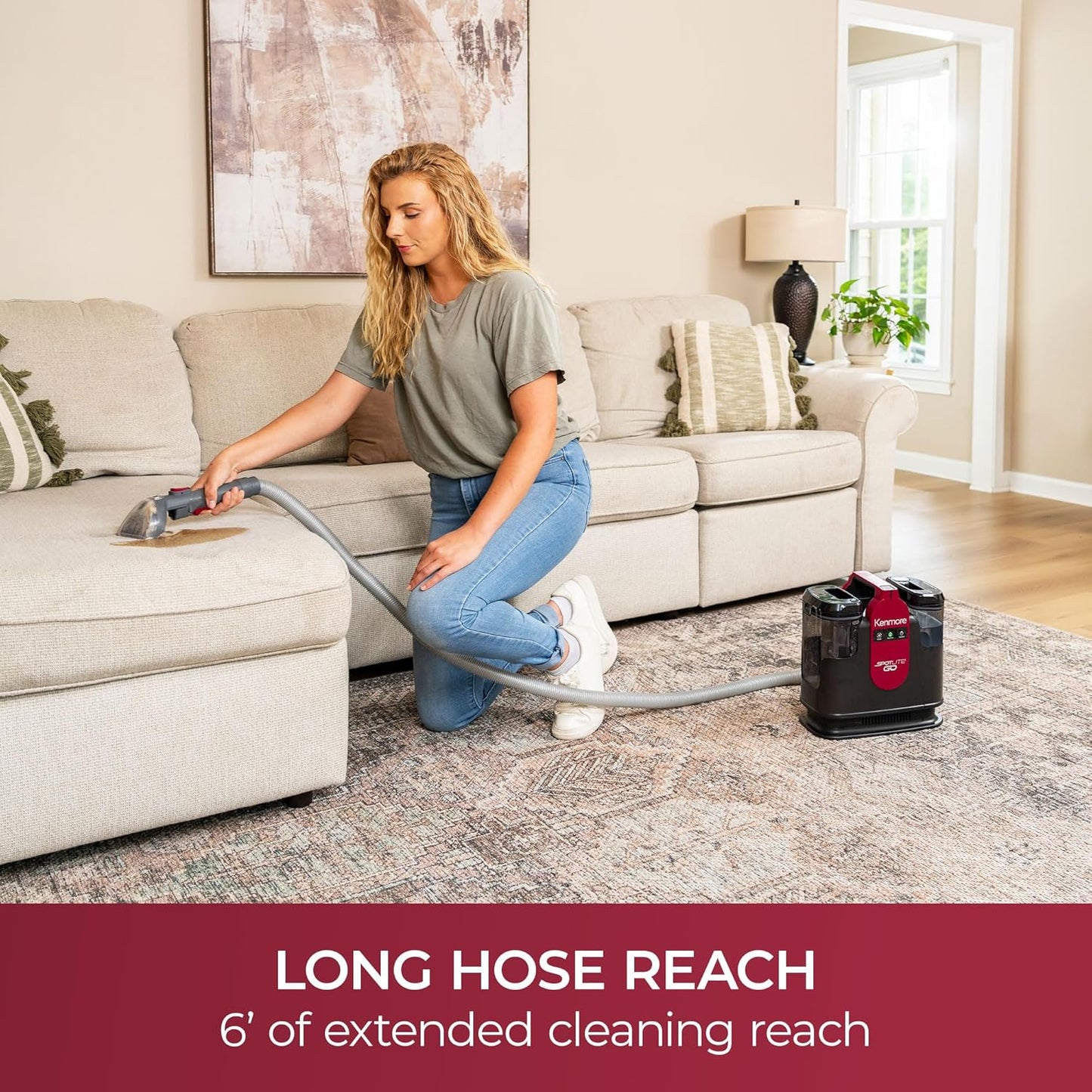 Kenmore KW1050.01 Upgrade Portable Heated Carpet & Upholstery Spot Cleaner, 16Kpa Power Suction