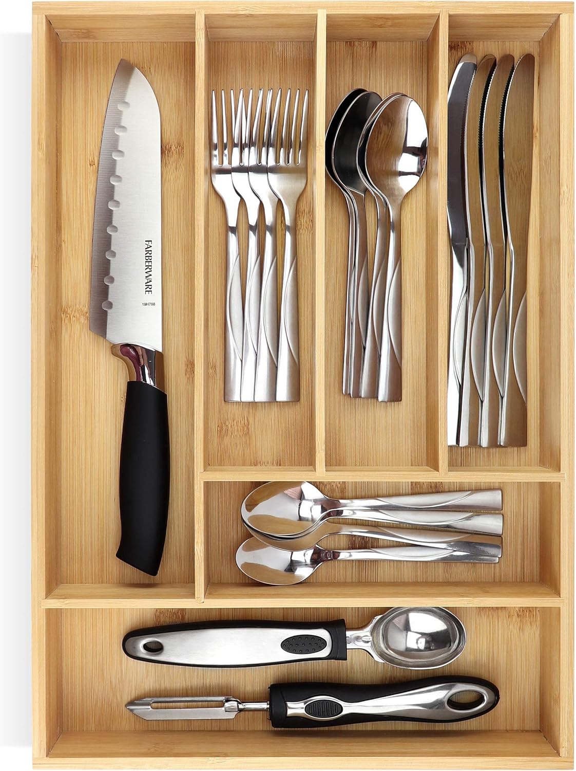 silverware tray organizer– Flatware Utensil Cutlery Silverware Holder for Drawer – Small Extra-Deep