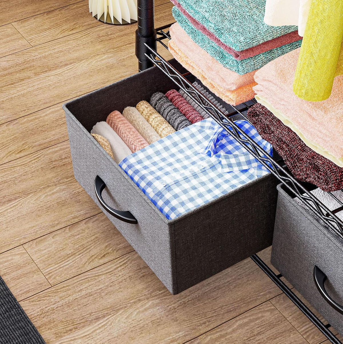 IZEUK Heavy Duty Garment Rack Wire Clothes Rack for Hanging Clothes, Metal Freestanding Closet