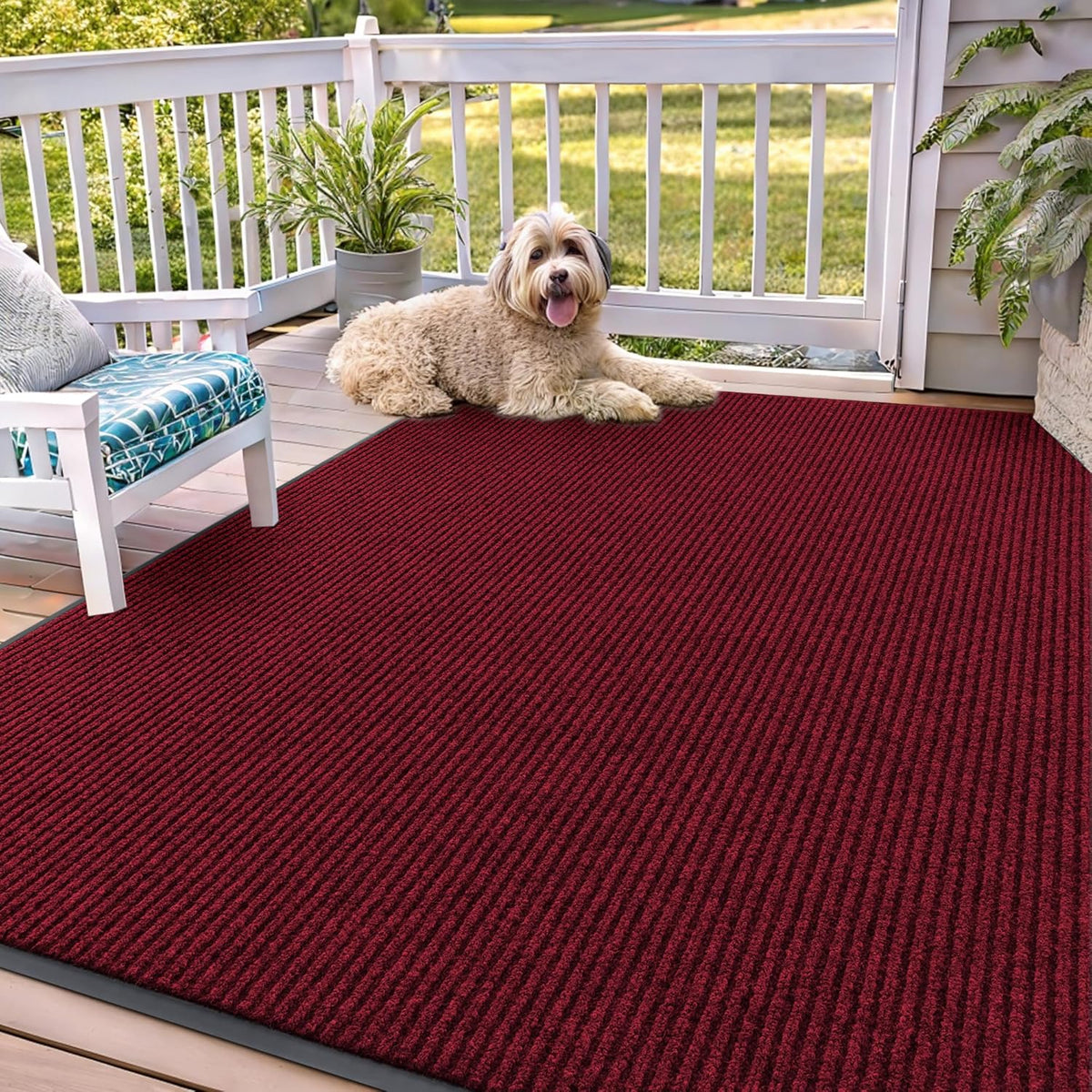 OLANLY Front Door Mat Indoor Outdoor Entrance, Waterproof Heavy Duty Doormat, Fade Resistant, Low
