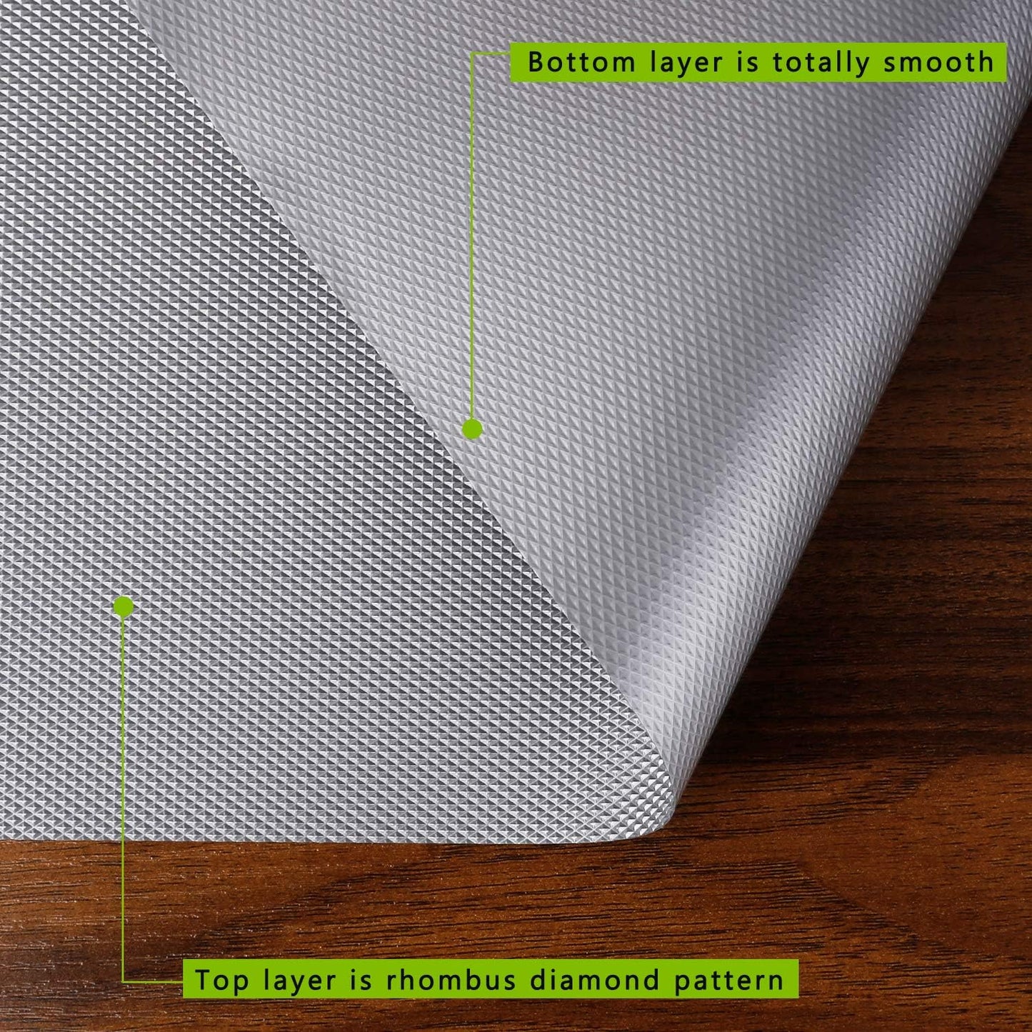 Kitchen Shelf Liner Drawer Liners, Non-Adhesive Refrigerator Liners Waterproof Fridge Mats with