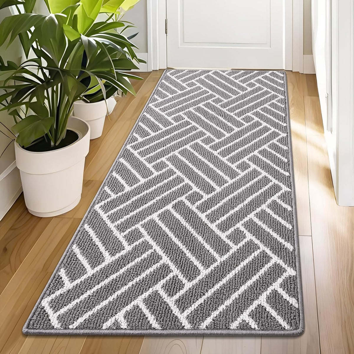 OLANLY Runner Indoor Door Mat, 70x23 Inch, Dirt Resistant and Absorbent, Non-Slip Rubber Backing