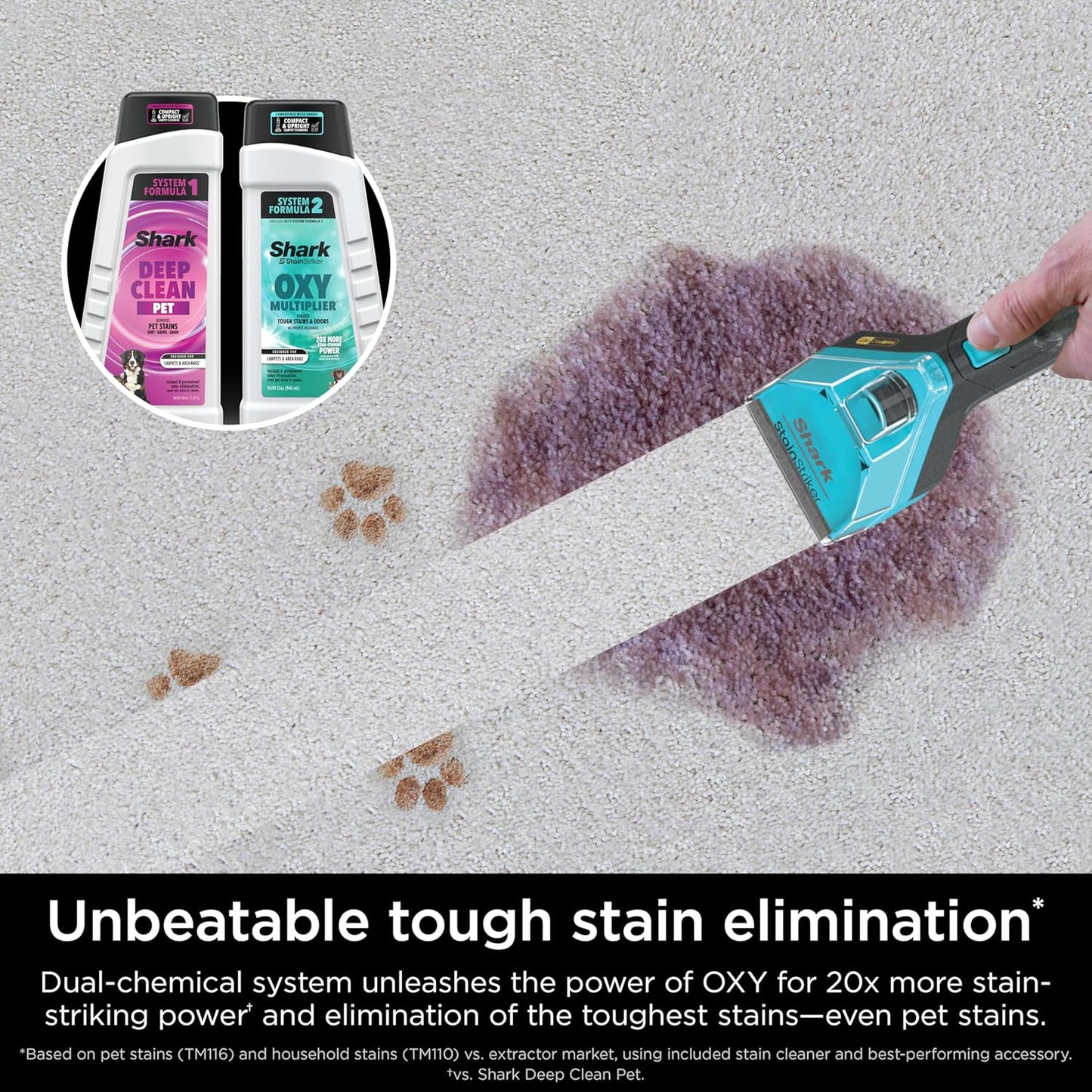 Shark CarpetXpert HairPro with StainStriker Upright Carpet, Area Rug & Upholstery Cleaner, Perfect