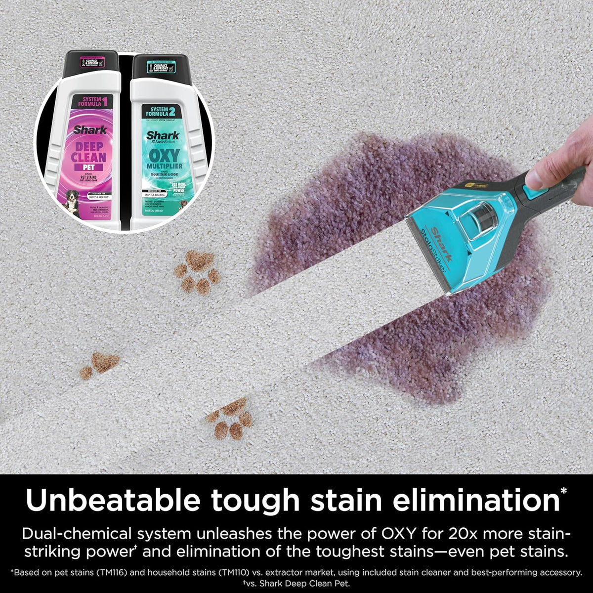 Shark CarpetXpert HairPro with StainStriker Upright Carpet, Area Rug & Upholstery Cleaner, Perfect