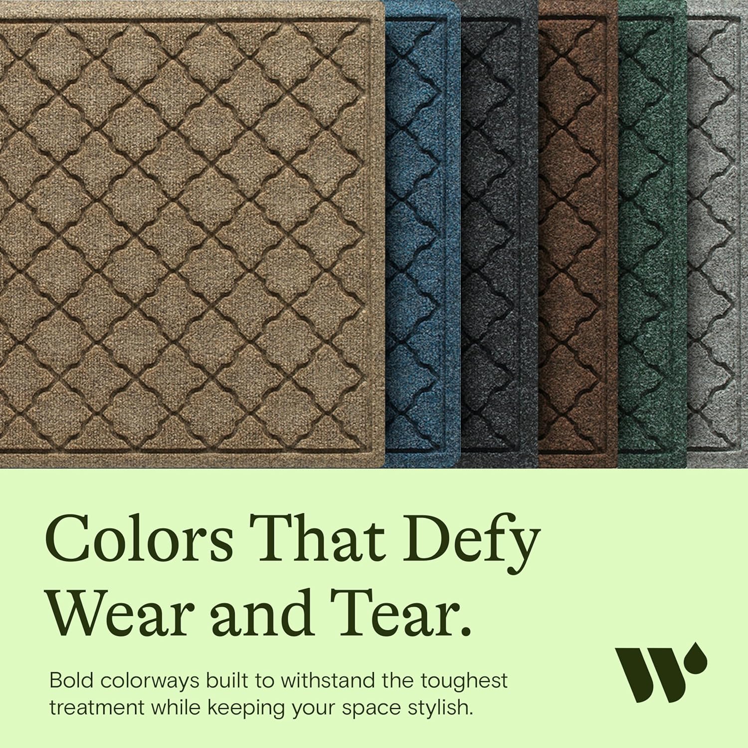 WaterHog Heavy Duty Doorway Mat, 2' x 3', Made in USA, Durable & Skid-Resistant Entryway Mat