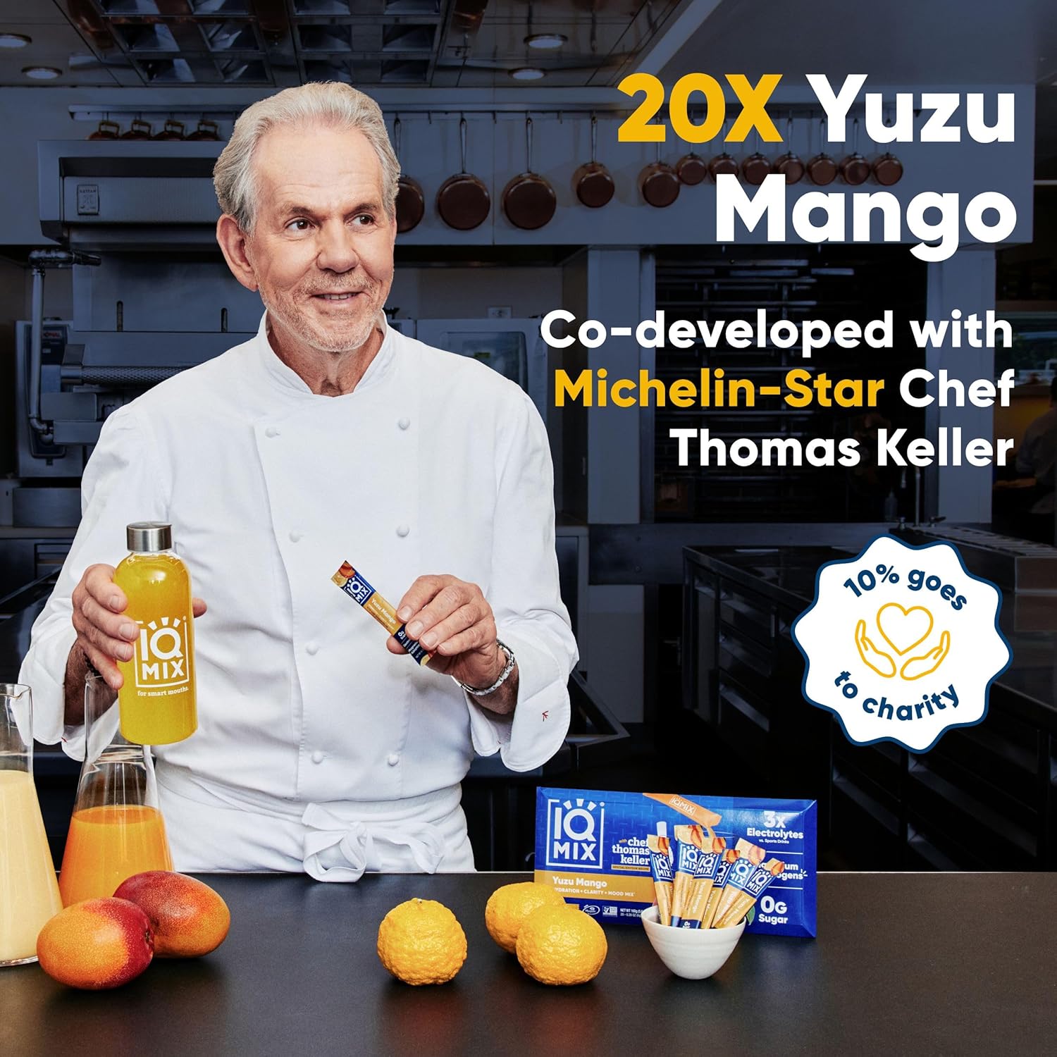 IQMIX x Chef Thomas Keller - Hydration Electrolyte Powder – 4-in-1 Formula for Hydration, Mental