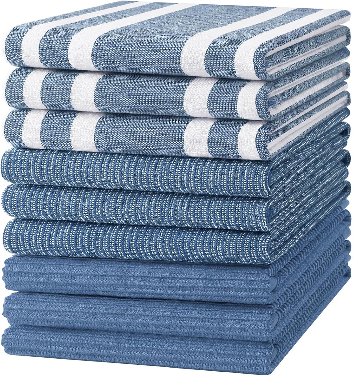 Homaxy Premium Kitchen Towels(18”x 28”, 9 Pack), Large Cotton 380 GSM Kitchen Hand Towels, Soft and