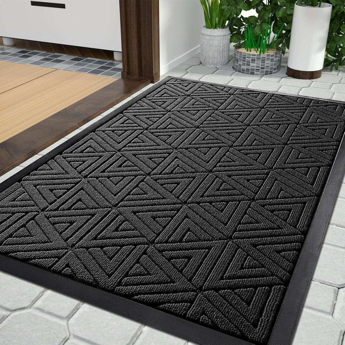Yimobra Large Door Mat 36x24, All-Weather Waterproof Non-Slip Welcome Matt Outdoor, Heavy Duty Non