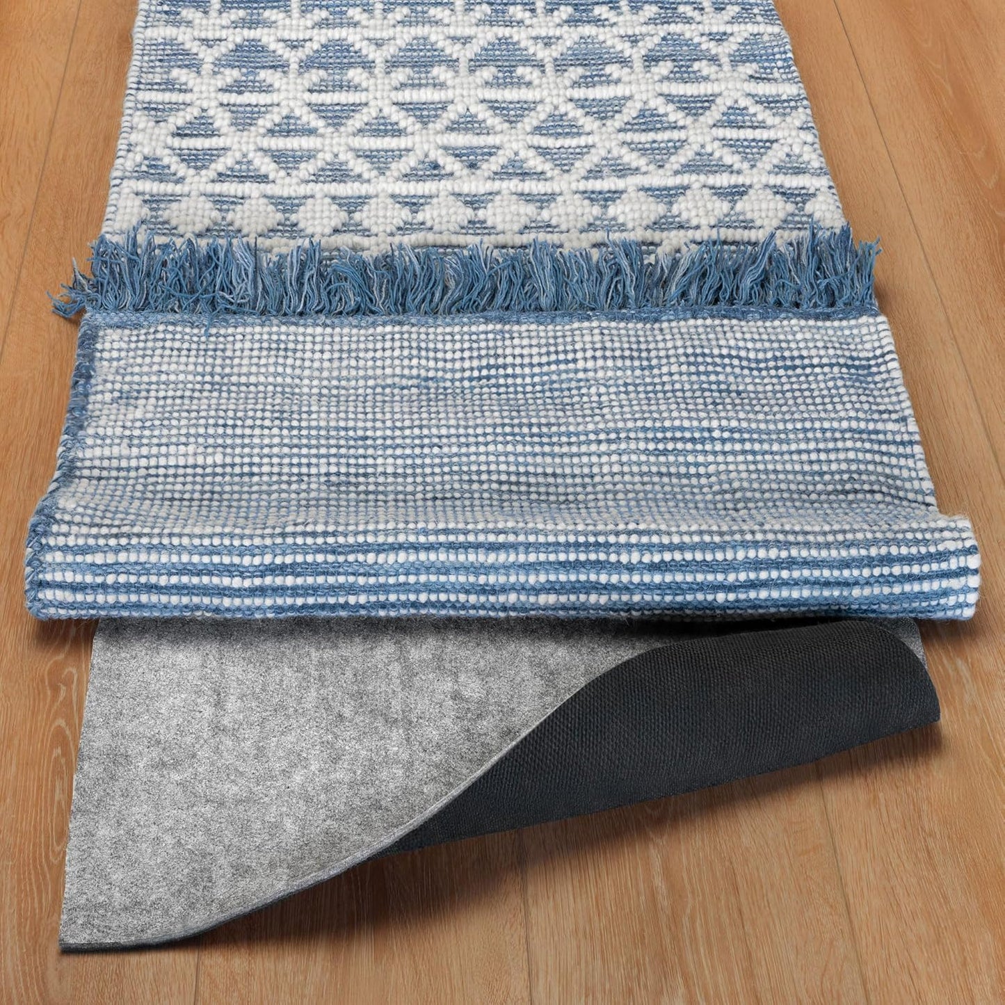 RUGPADUSA - Dual Surface - 2'x6' - 1/8" Thick - Felt + Rubber - Non-Slip Backing Rug Pad - Adds