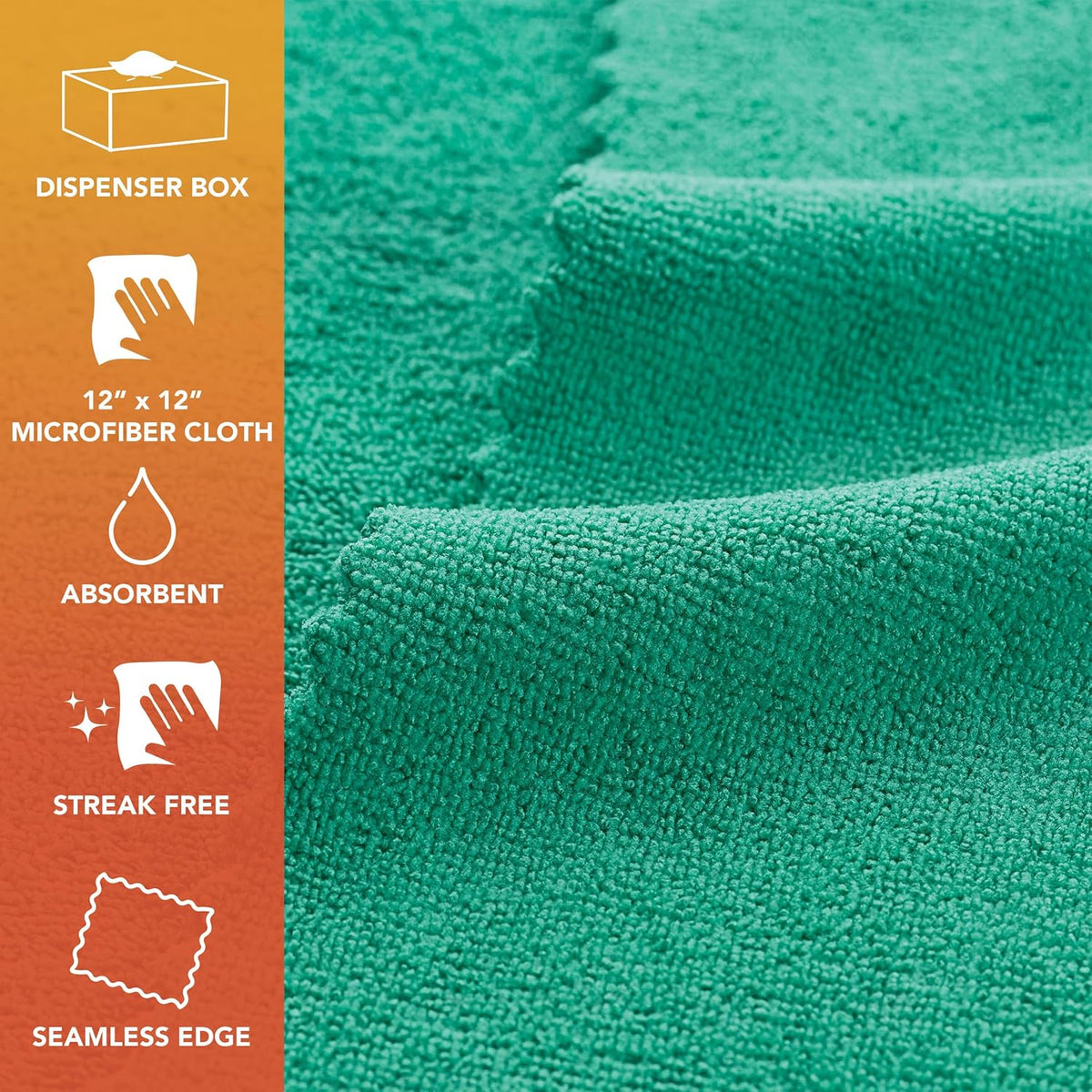 Arkwright Smart Rags in Box - (Bulk Case of 400) Lint Free Microfiber Cleaning Cloth, Scratch &