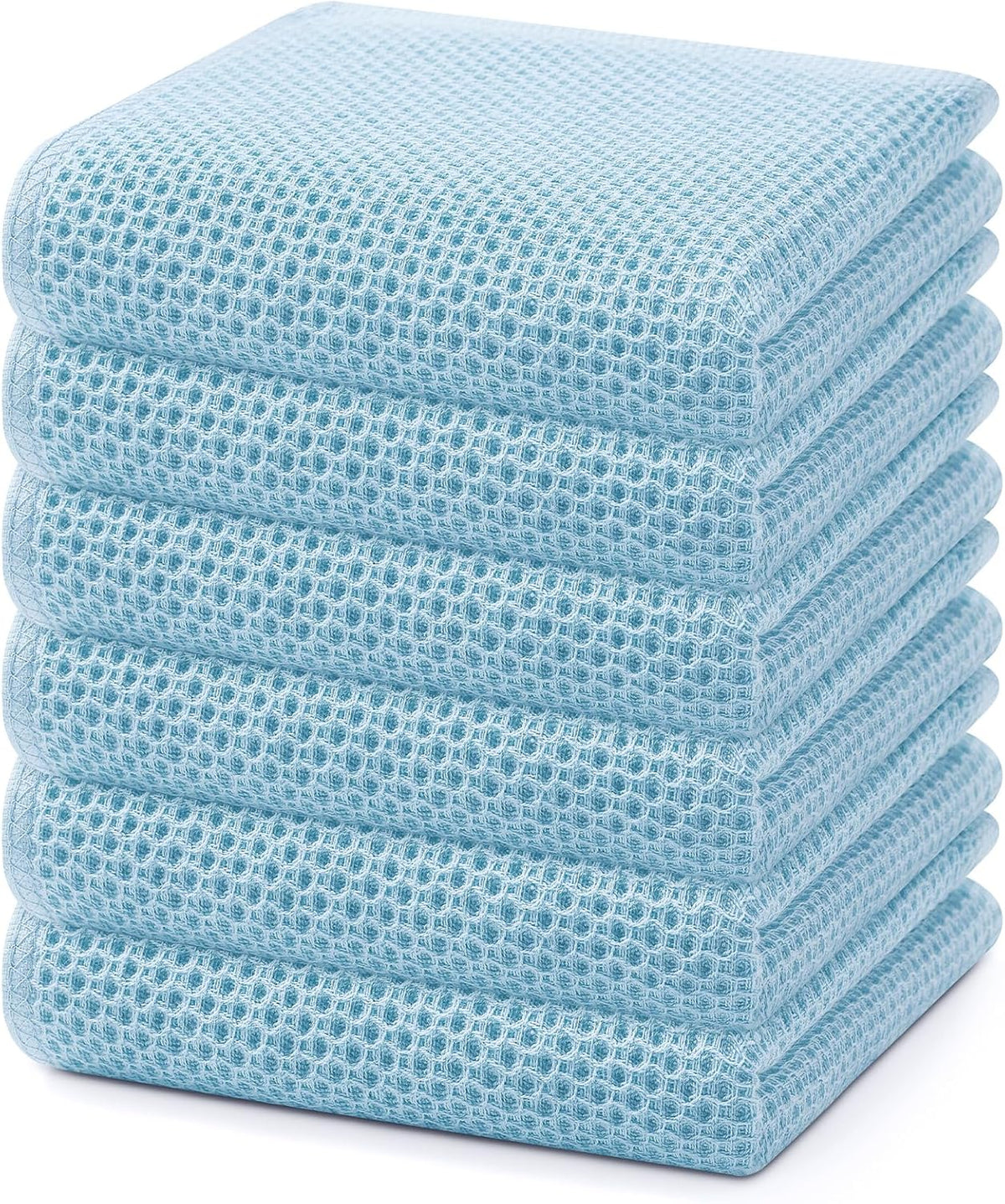 Homaxy 100% Cotton Waffle Weave Kitchen Dish Towels, Ultra Soft Absorbent Quick Drying Cleaning